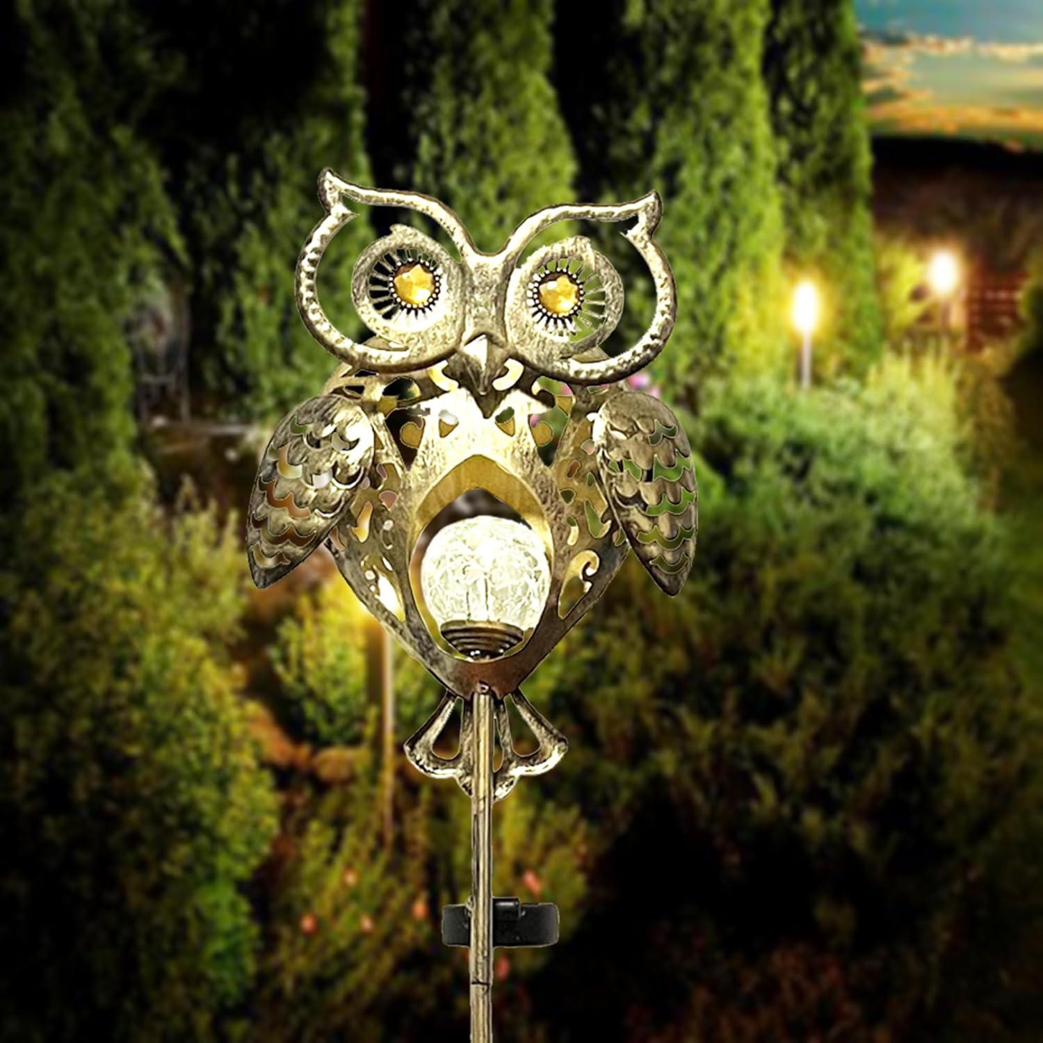 Estaca de Luz Solar Búho ARTCOS Impermeable 102.87 cm