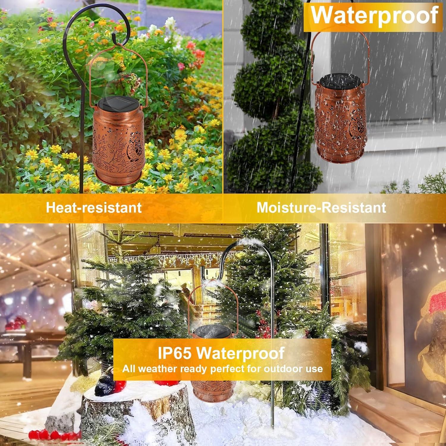 Linterna Solar Colgante YWYELED Impermeable 10.8x16.5cm