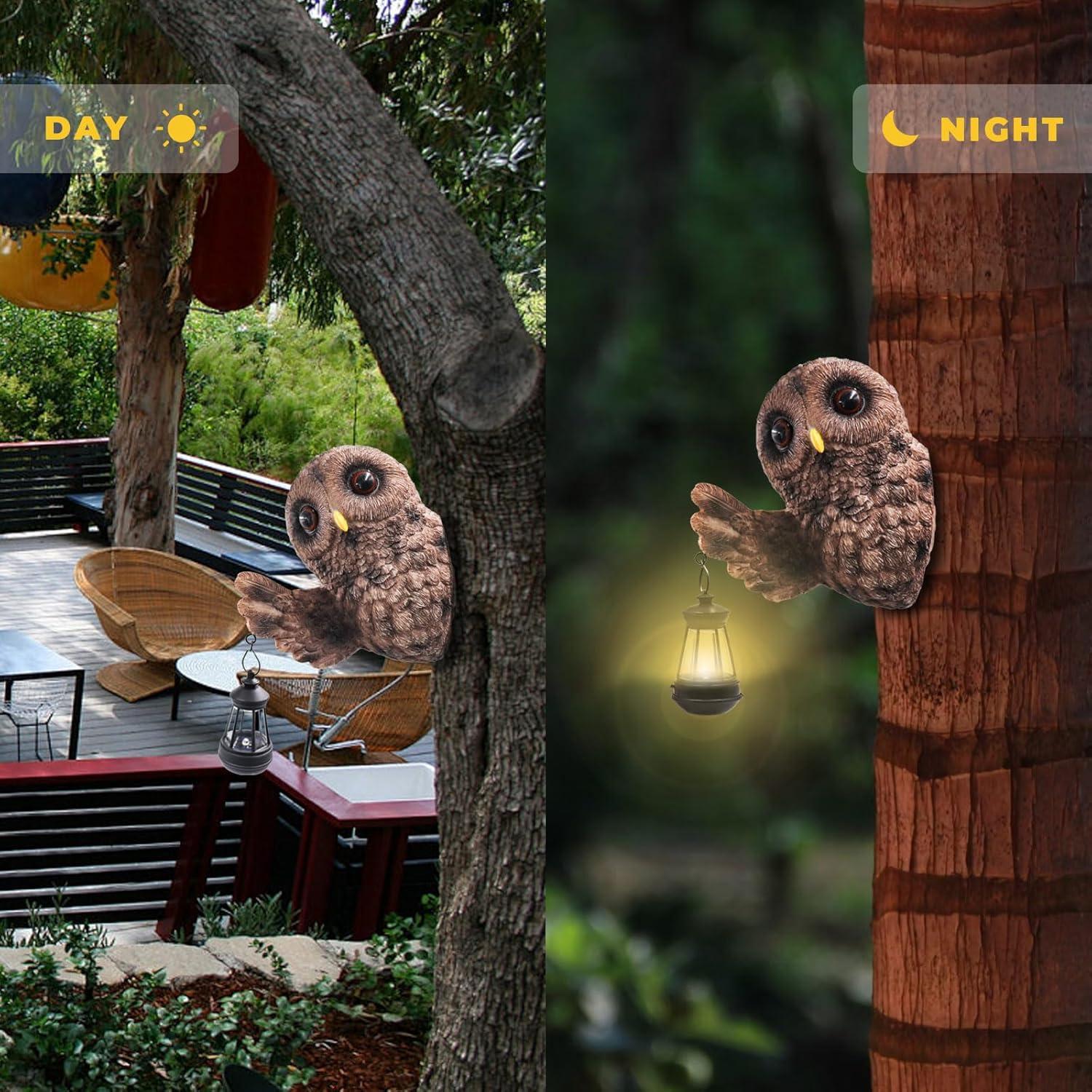 Luz Solar Abrazador de Árbol BingegePet Decoración Jardín