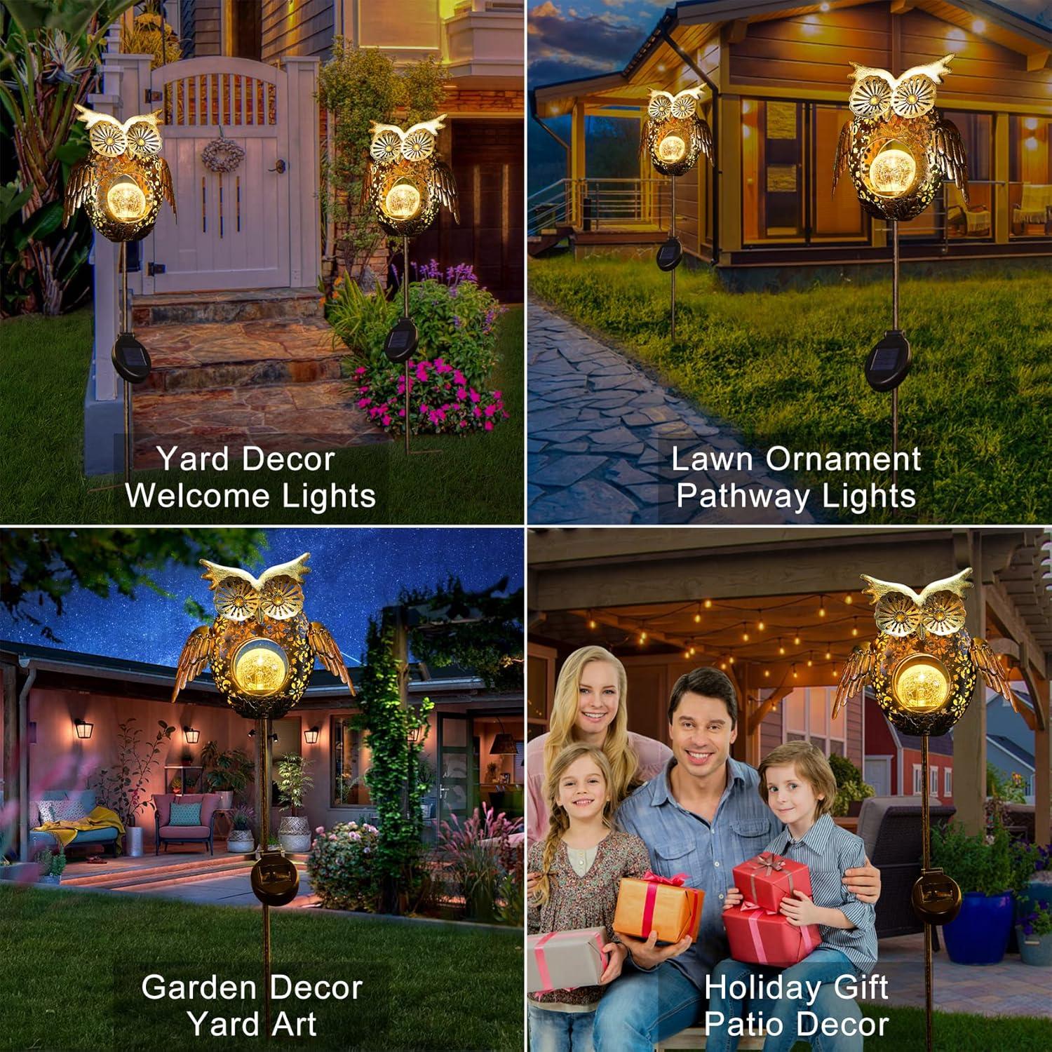 Luces Solares de Estaca Go2garden para Jardín 103.9 cm Bronce