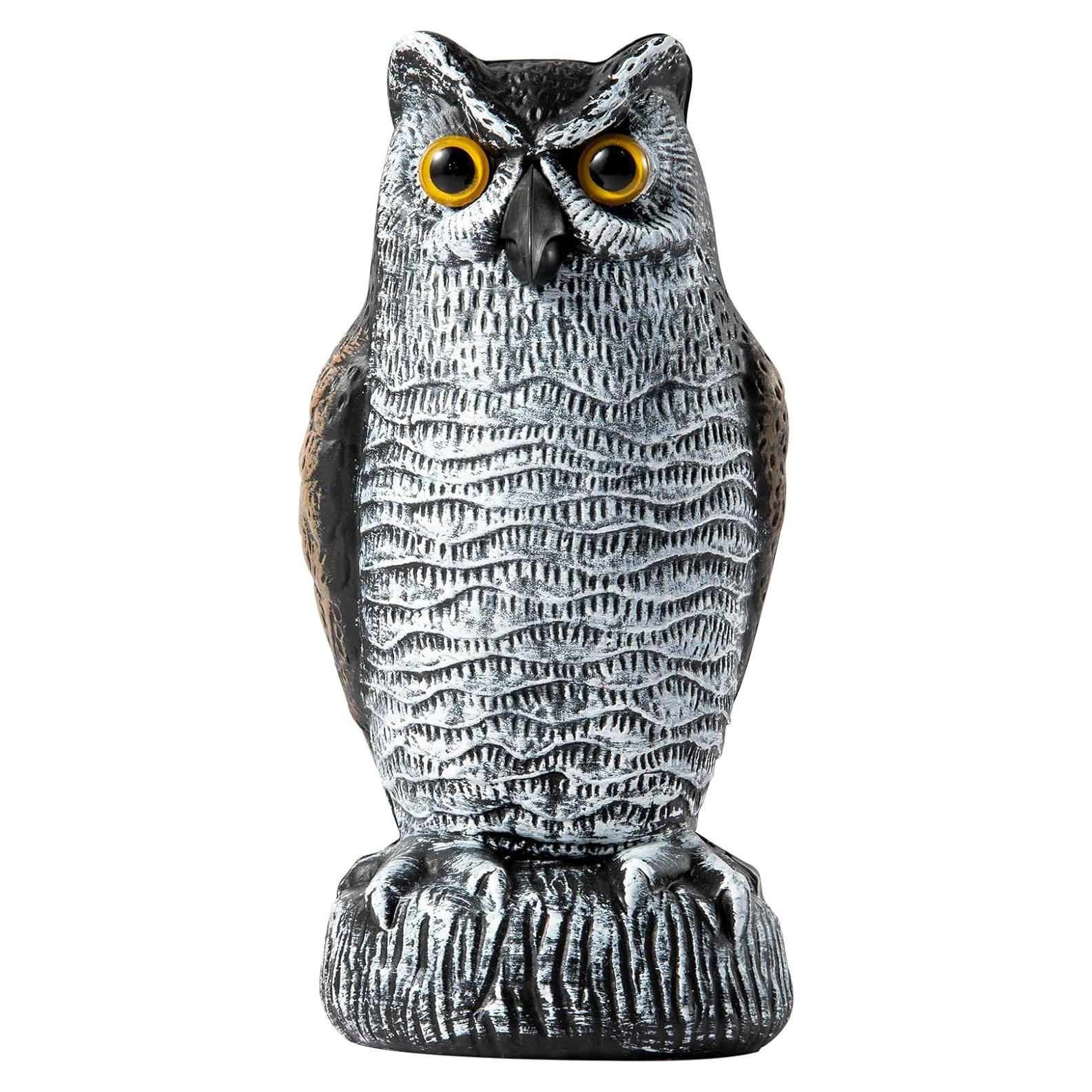 Dispositivo Ahuyentador de Aves OFFO Búho Plástico 21 cm Marrón Blanco