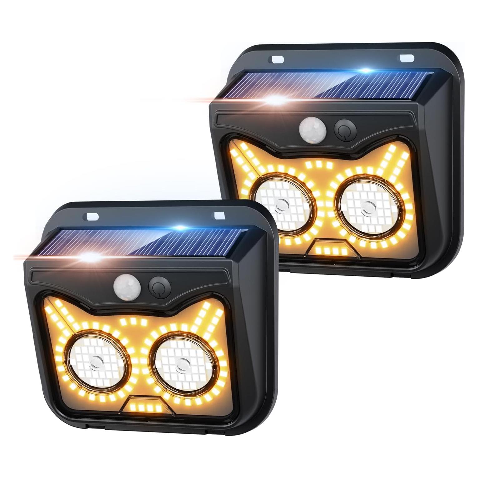 Luces Solares de Movimiento Yarmlys 2 Paquete IP54 3 Modos