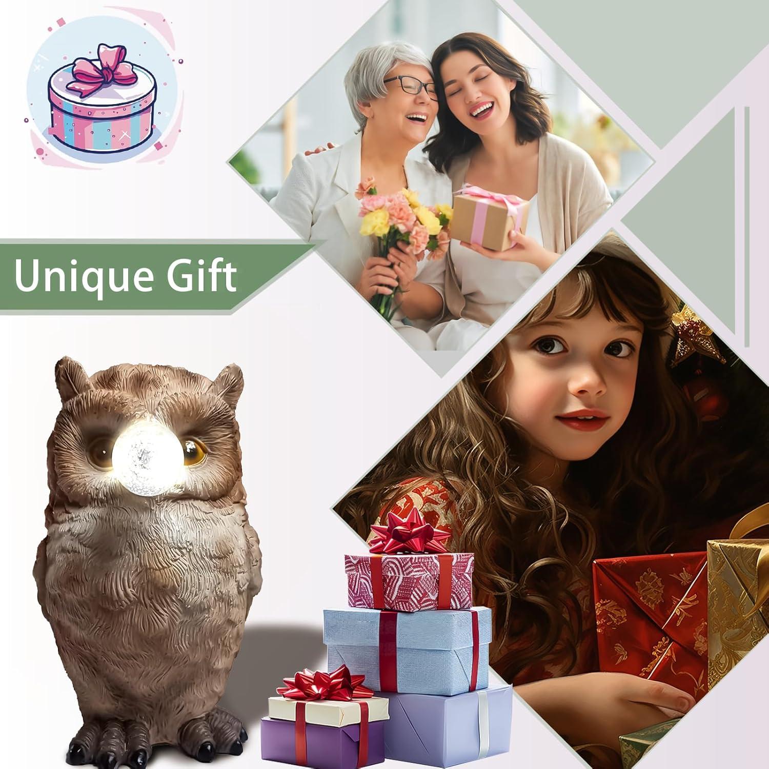 Estatua de Jardín Solar Búho Genérico 20x14x11 cm Decoración