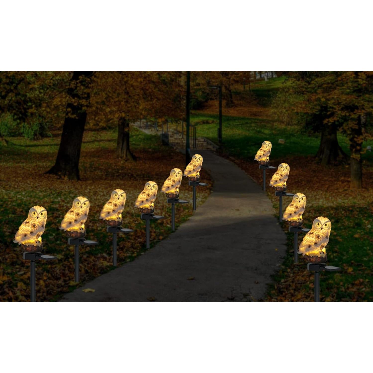 Luces LED Solares Decorativas Búho HENGYOU - 2 Piezas