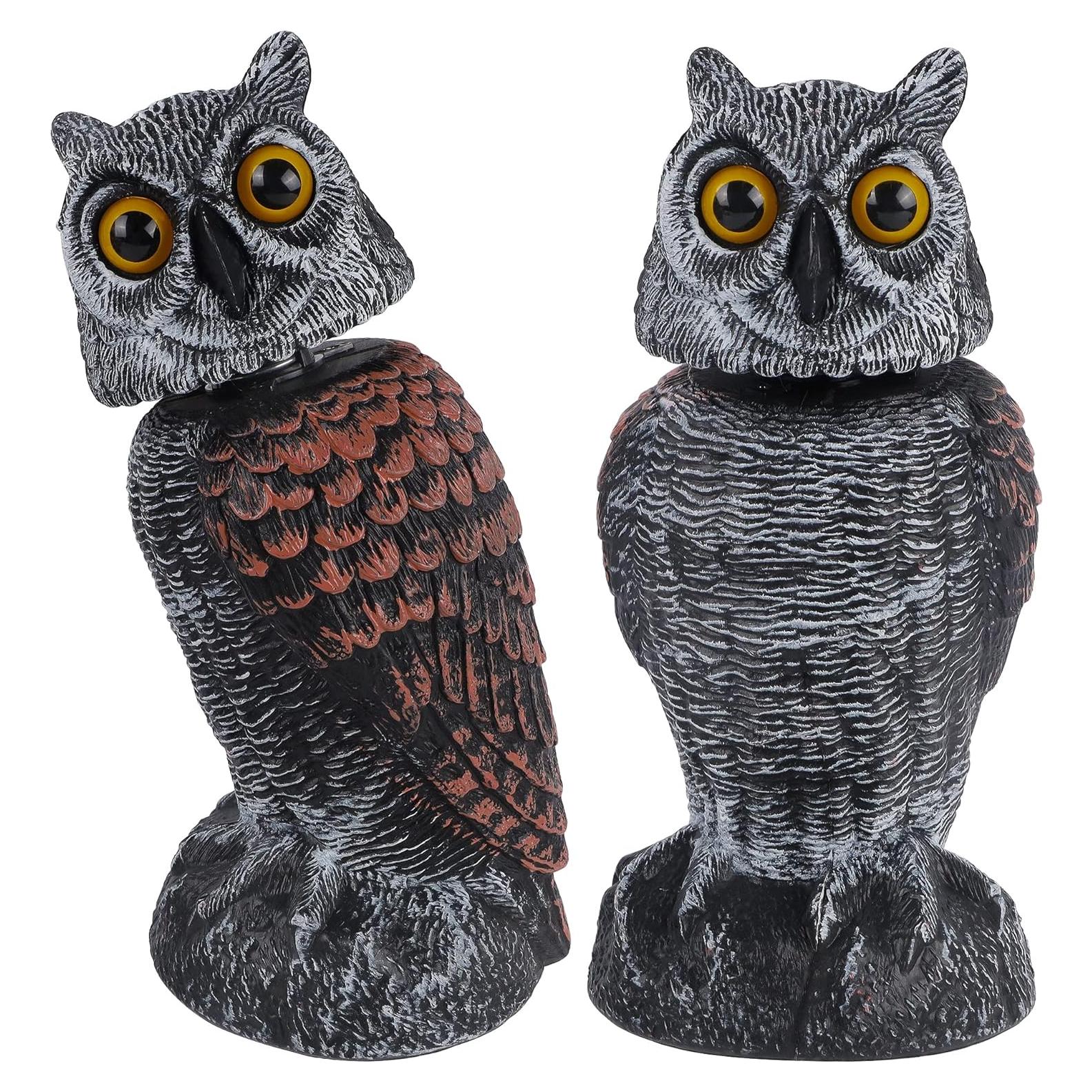 Hausse 2 Paquete de Búhos Falsos 27 cm para Ahuyentar Aves