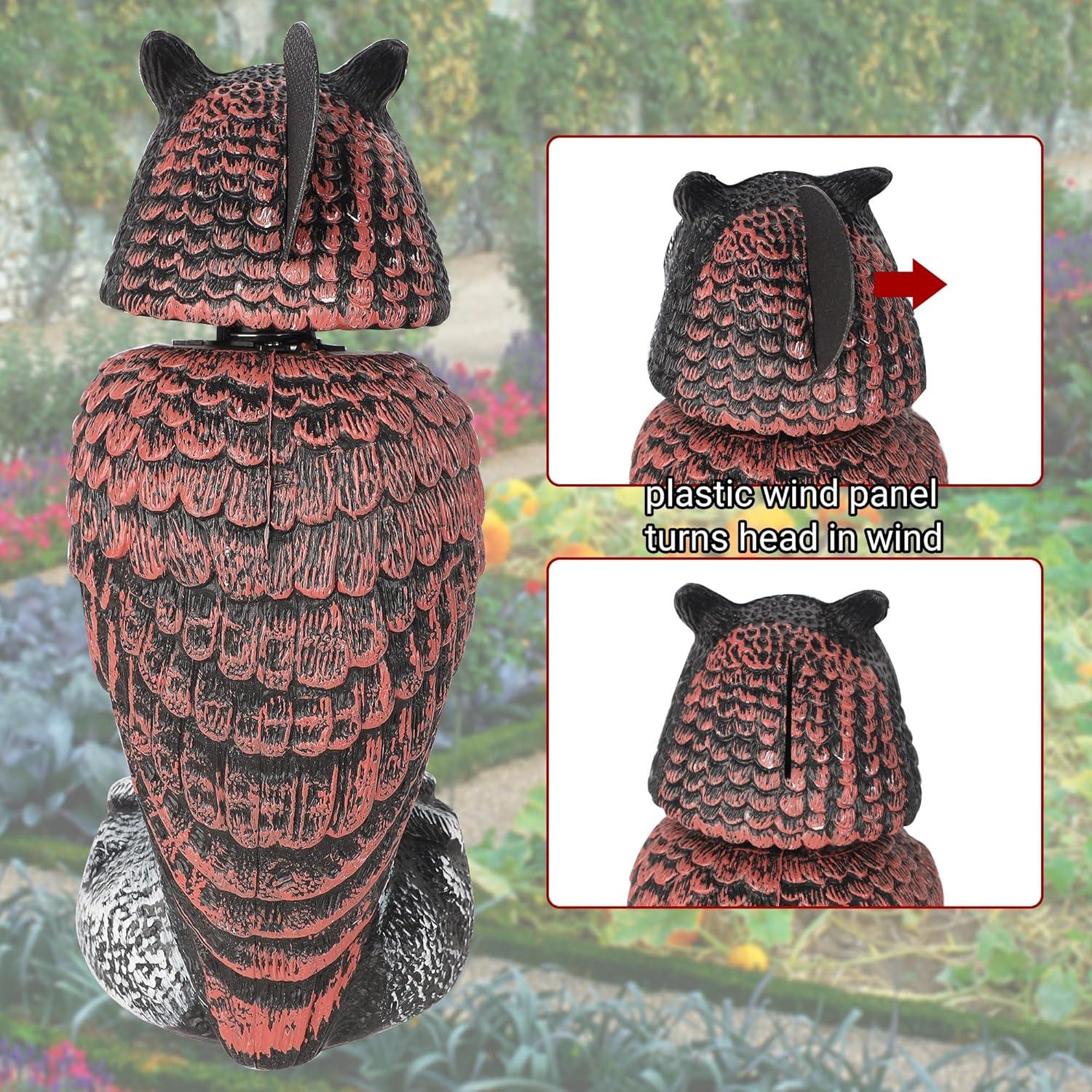 Hausse 2 Paquete de Búhos Falsos 27 cm para Ahuyentar Aves