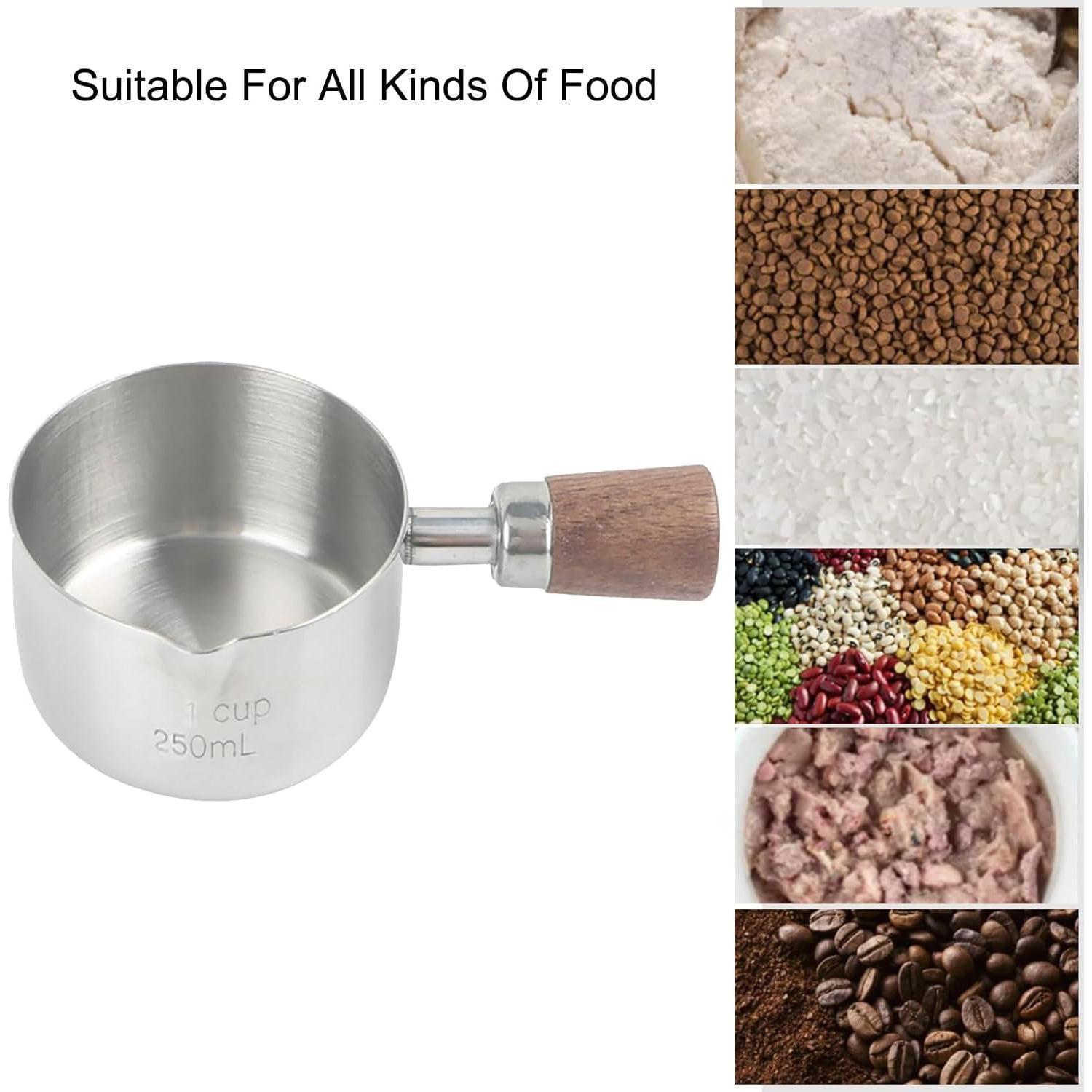 Cucharón de Acero Inoxidable 1 Taza DEEUCHIS - Medición 250 ml