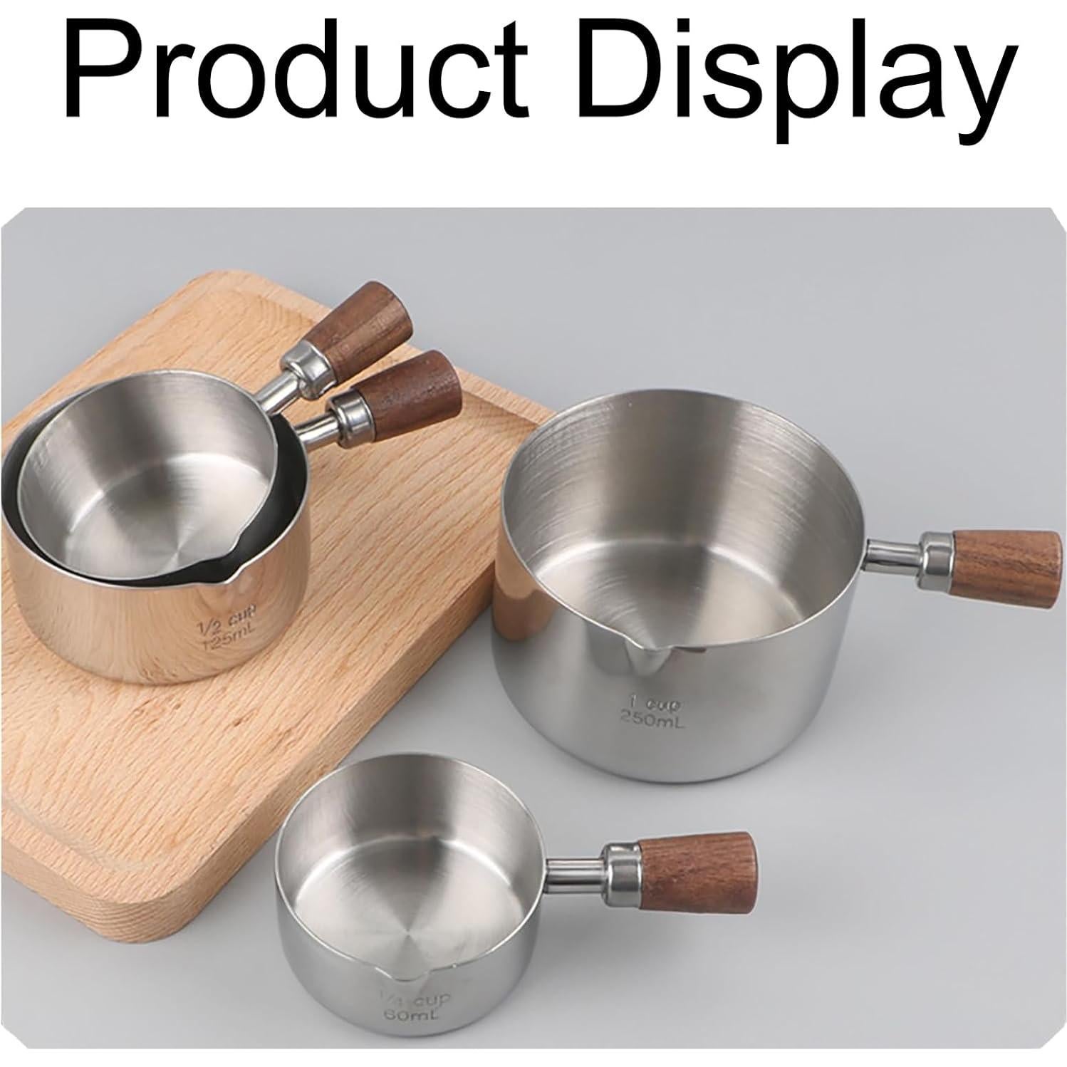 Cucharón de Acero Inoxidable 1 Taza DEEUCHIS - Medición 250 ml