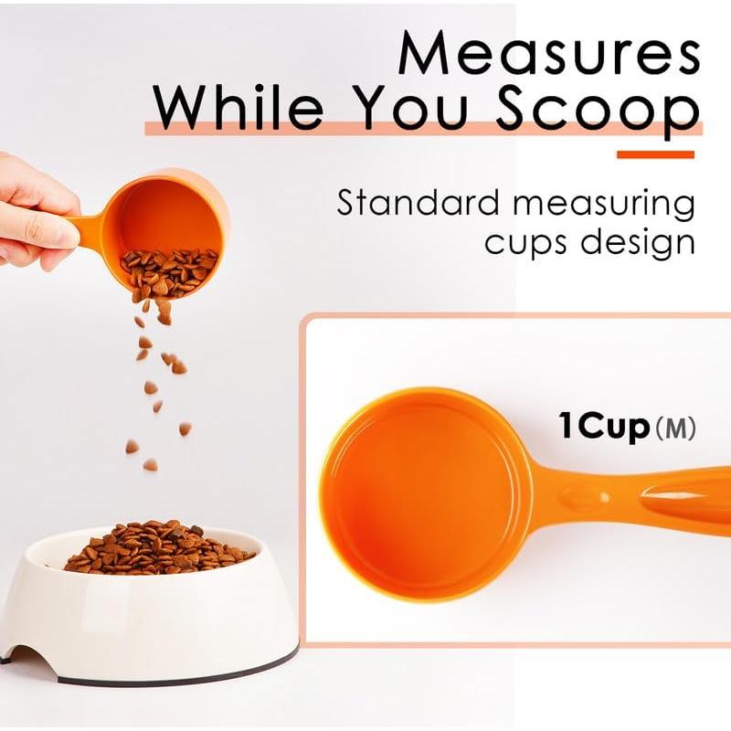 Cucharón Medidor de Comida para Mascotas SUPERDESIGN 1 Taza Naranja