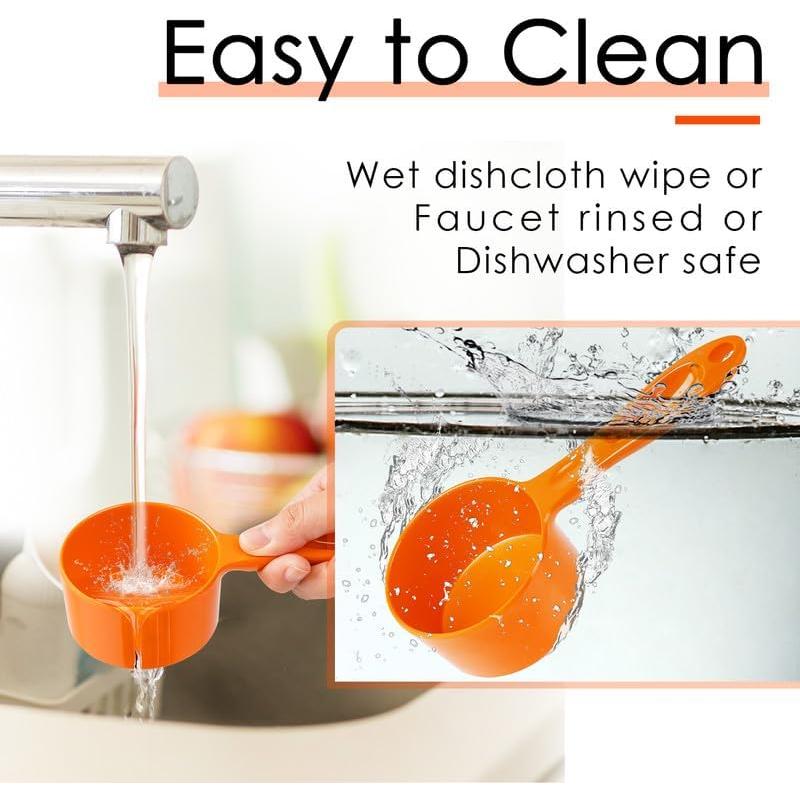 Cucharón Medidor de Comida para Mascotas SUPERDESIGN 1 Taza Naranja