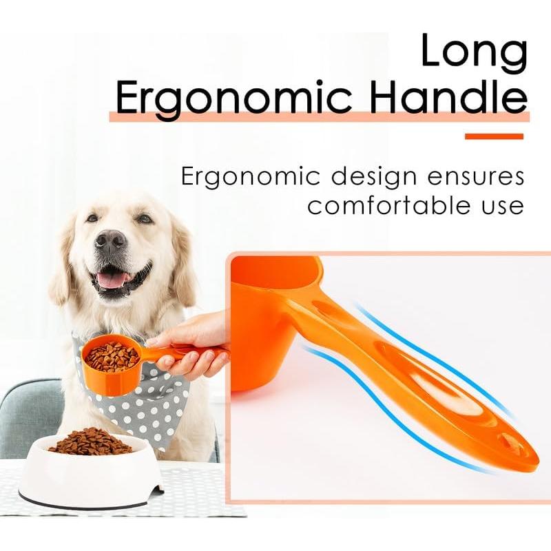Cucharón Medidor de Comida para Mascotas SUPERDESIGN 1 Taza Naranja