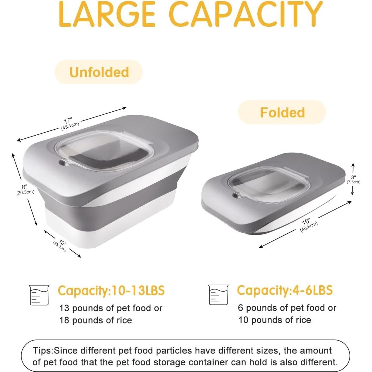 Contenedor de Comida para Perros HOYTAMDAR 5.9 kg Plegable