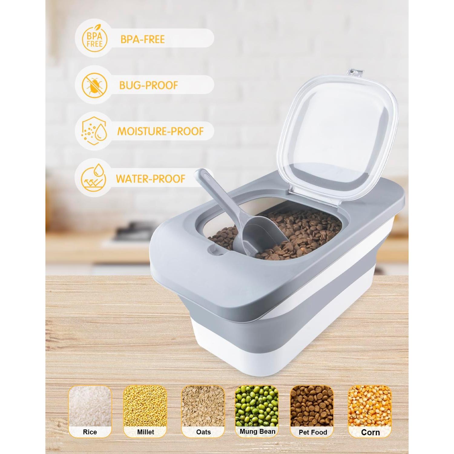 Contenedor de Comida para Perros HOYTAMDAR 5.9 kg Plegable