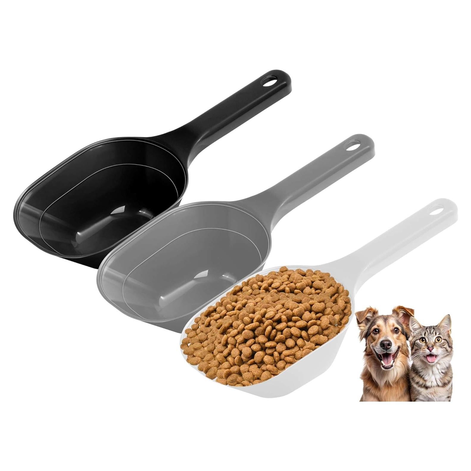 3 Cucharones Medidores para Mascotas Aosnare - 1 Taza