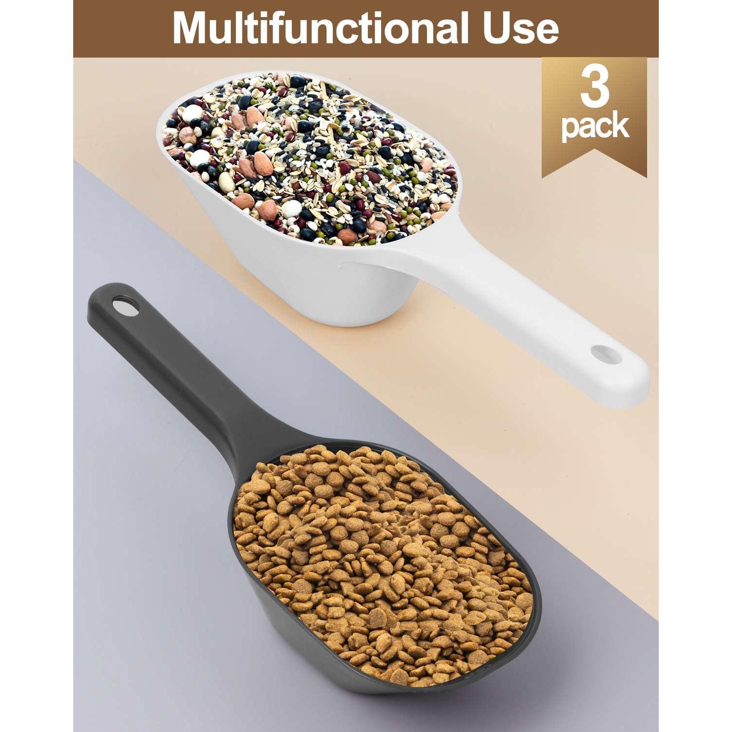 3 Cucharones Medidores para Mascotas Aosnare - 1 Taza