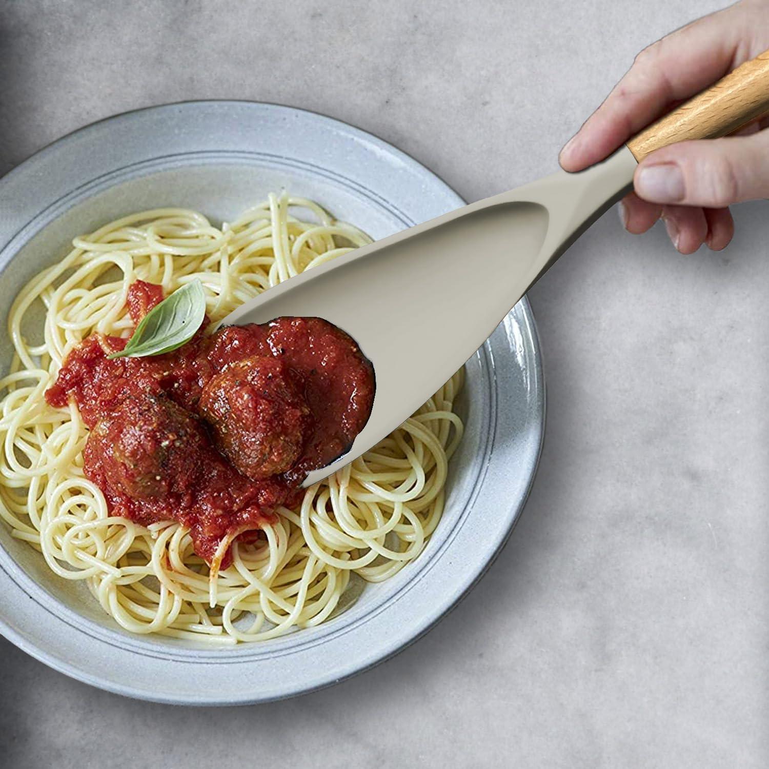 Cuchara de Cocina VOVOLY de Silicona 29 cm - 2 Paquetes Caqui