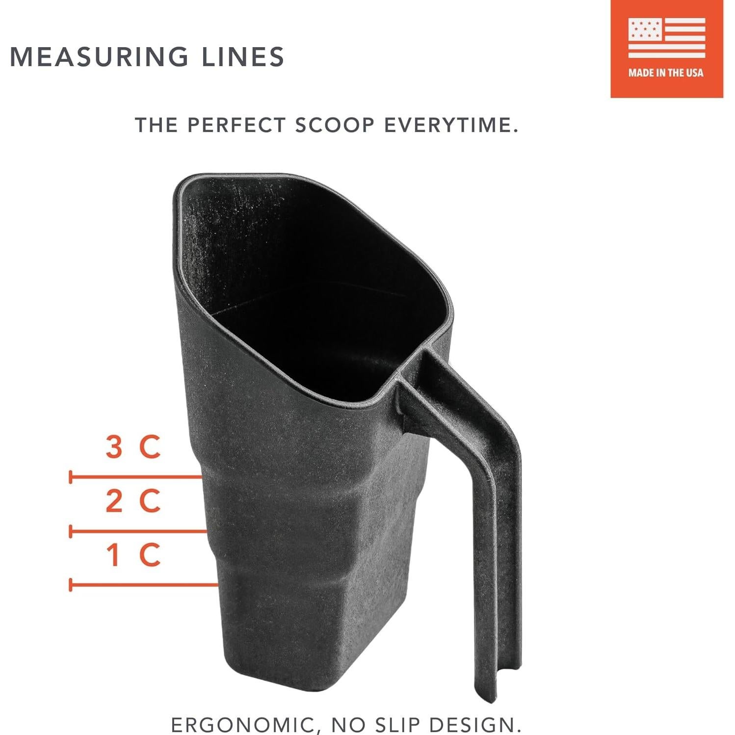 Cucharón Medidor de Comida para Perros GUNNER 3 Tazas Antideslizante