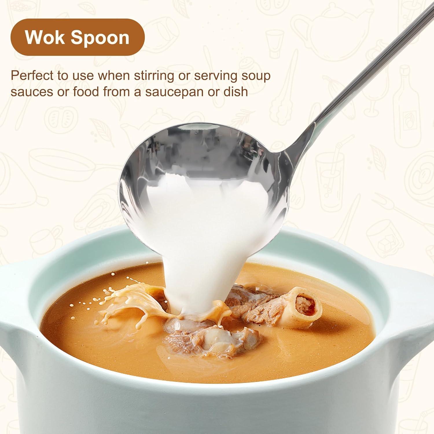 Juego de Utensilios de Cocina FJNATINH Acero Inoxidable 4 Piezas