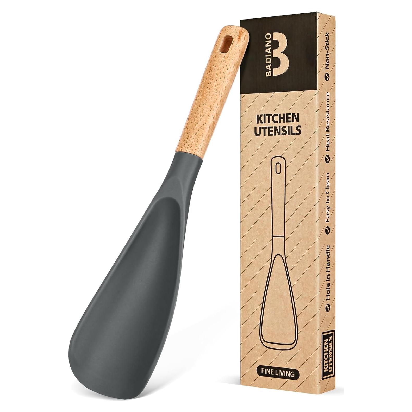 Cuchara de Cocina Badiano de Silicona Antiadherente Gris 29cm