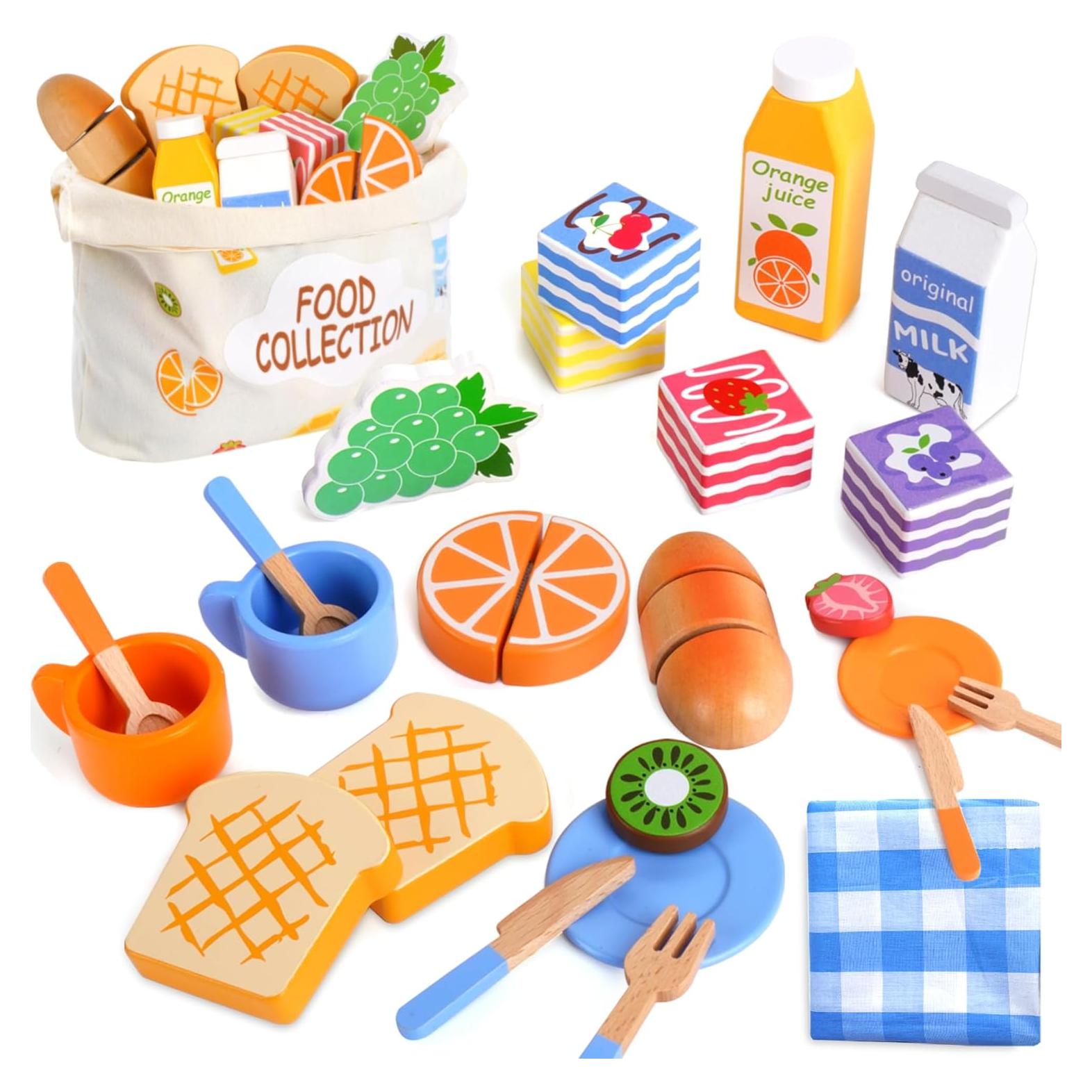 Juego de Picnic de Madera Melofaver para Niños 1-5 Años