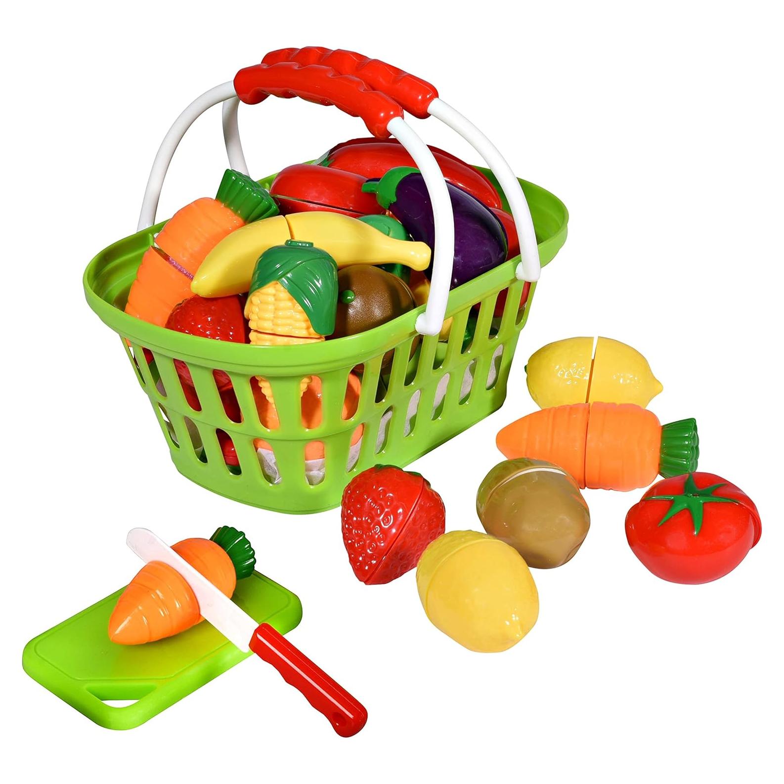 Juego de Cocina Playkidz Canasta de Frutas y Verduras 32 Piezas