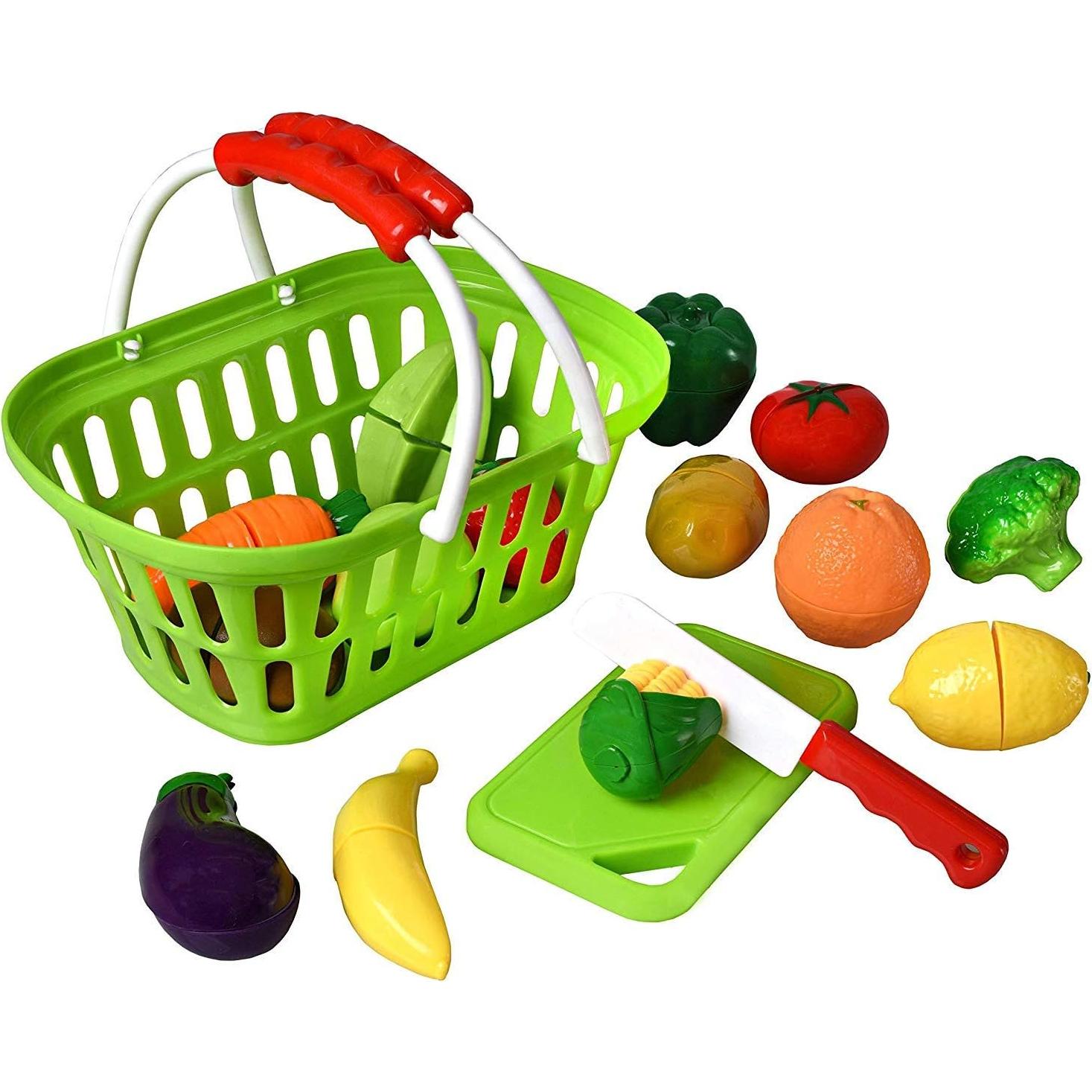 Juego de Cocina Playkidz Canasta de Frutas y Verduras 32 Piezas