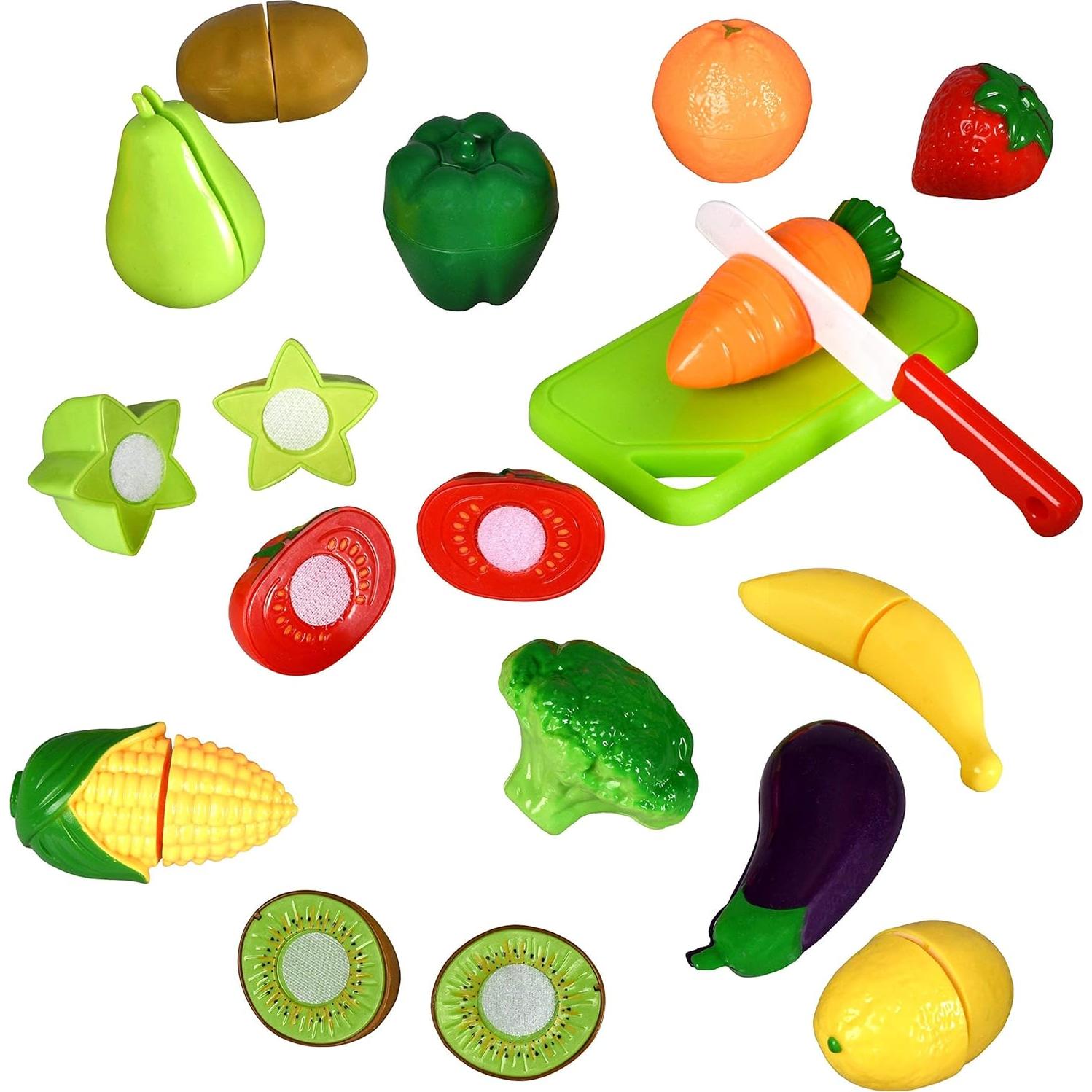 Juego de Cocina Playkidz Canasta de Frutas y Verduras 32 Piezas
