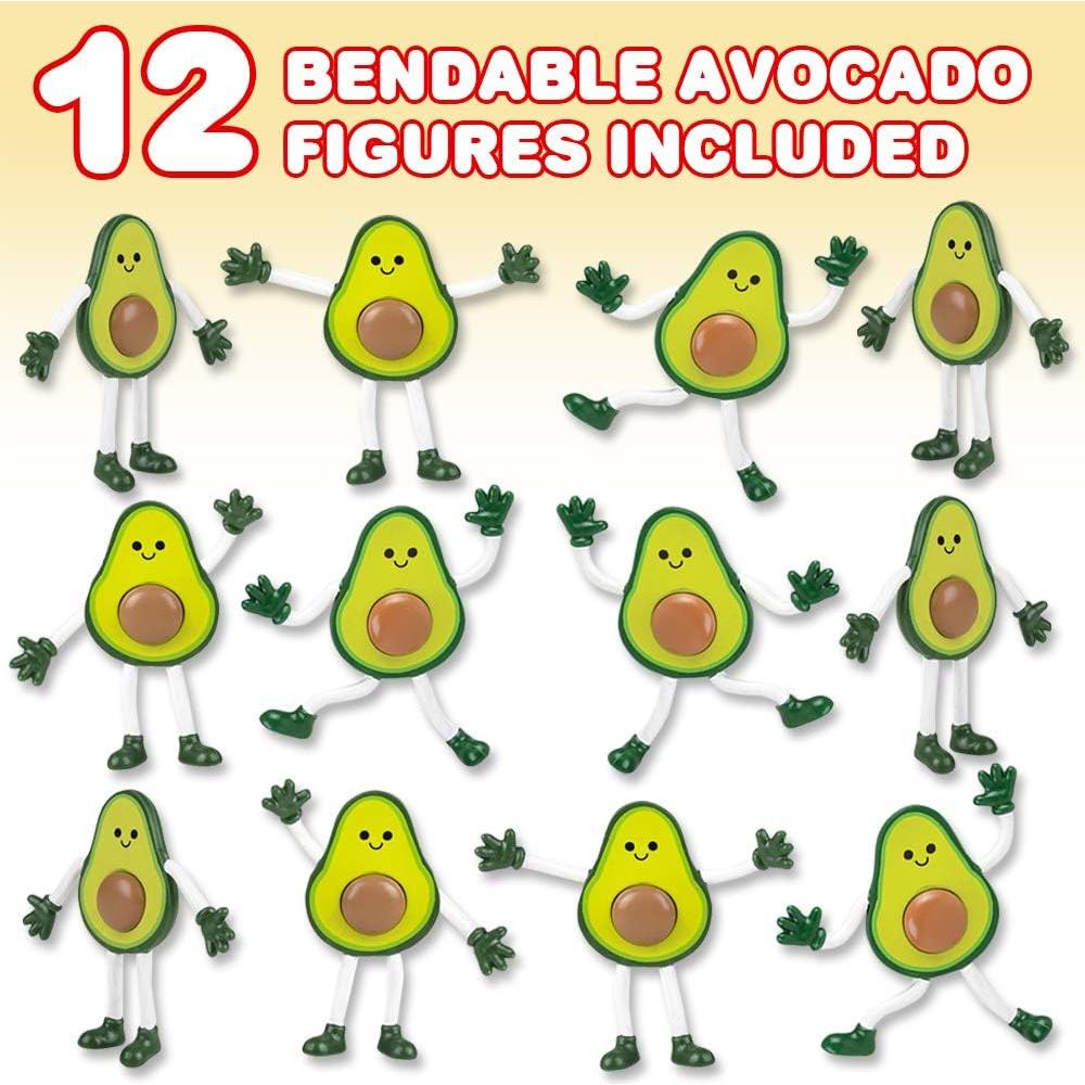Set de 12 Figuras de Aguacate Flexibles ArtCreativity - Juguetes Antiestrés