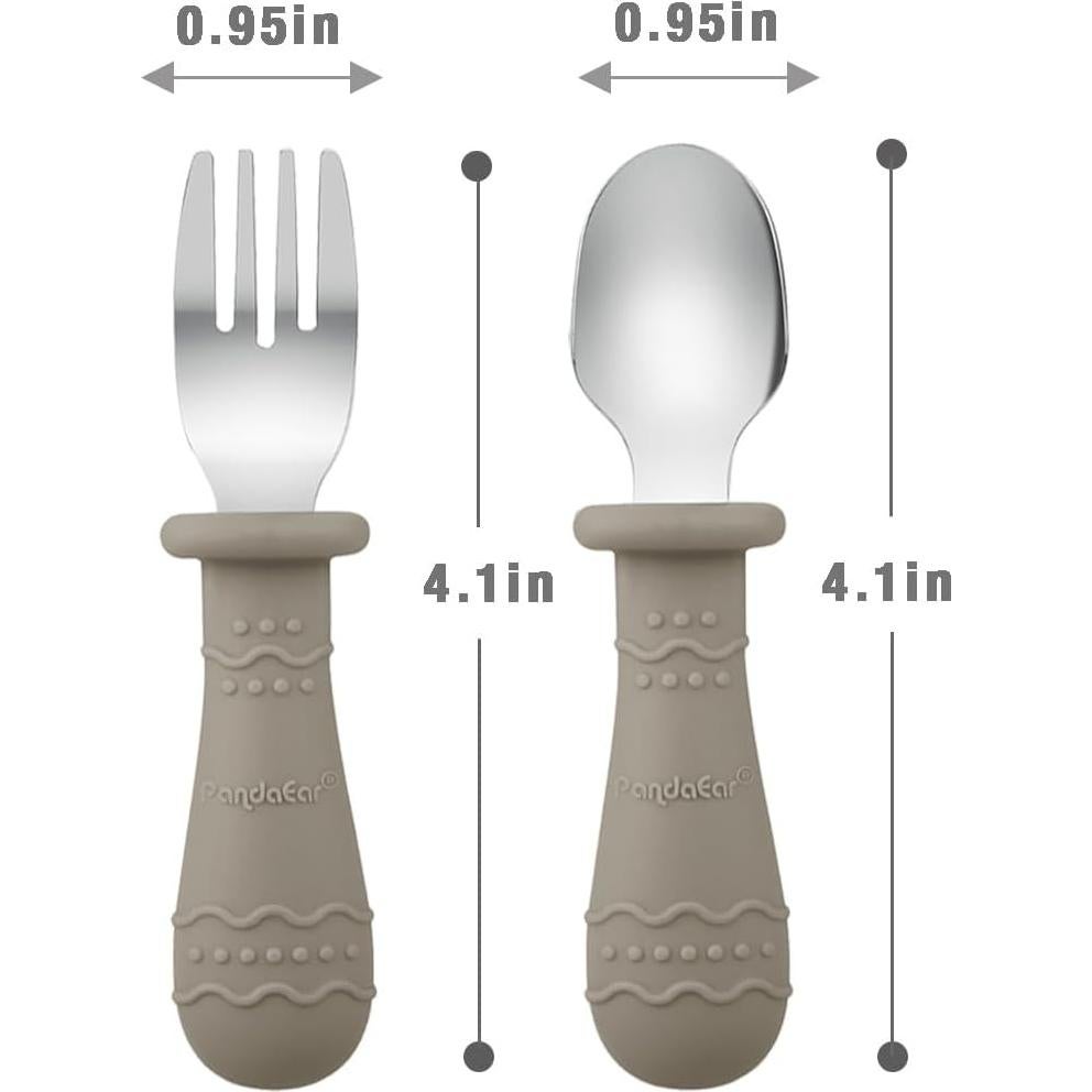 Set de Utensilios PandaEar para Niños - 6 Piezas Acero Inoxidable