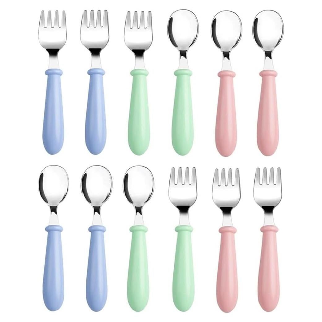 Set de Utensilios para Niños Pimoys 12 Piezas Acero Inoxidable