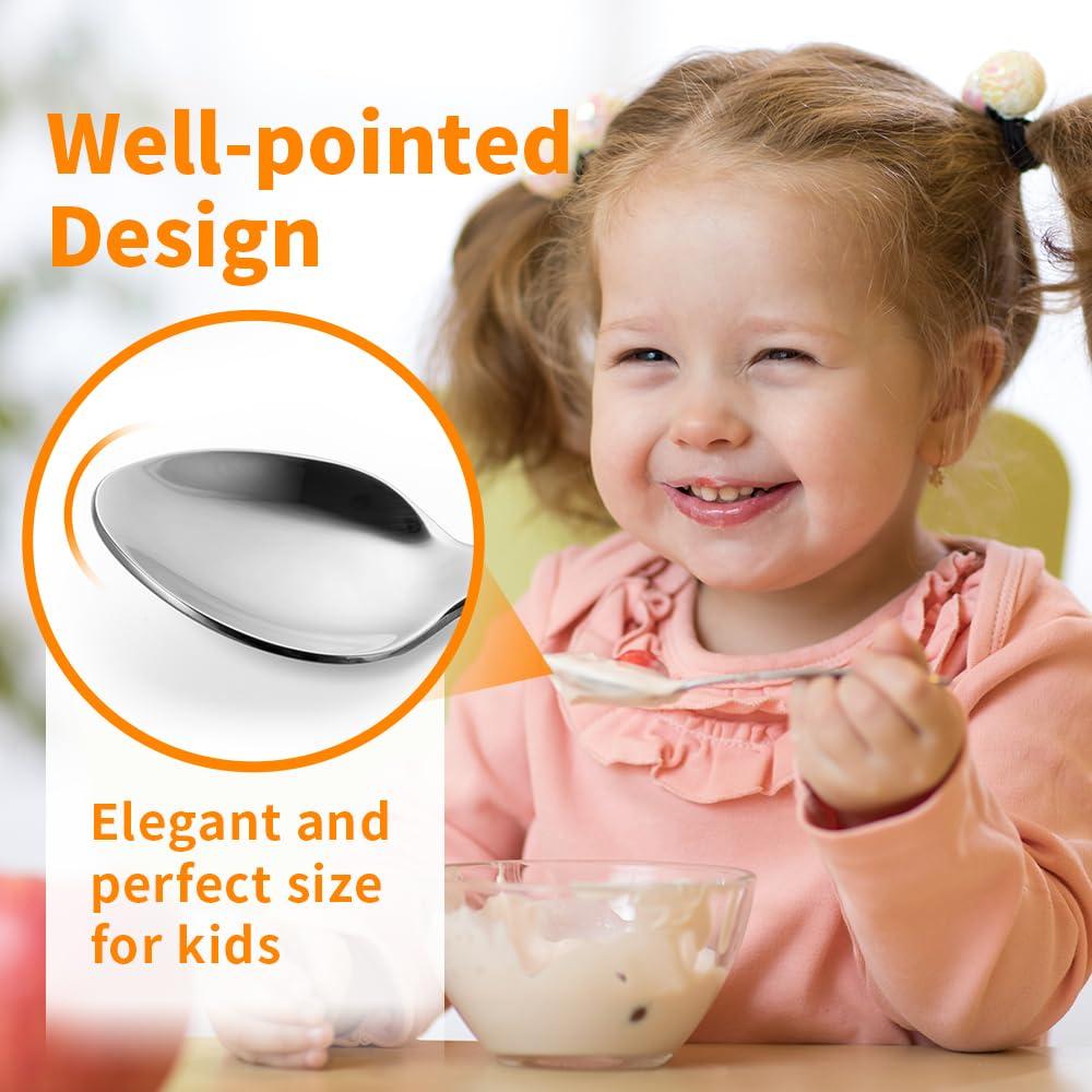 Juego de Utensilios para Niños FUNNUO 4 Piezas Acero Inoxidable