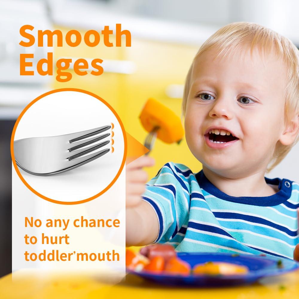 Juego de Utensilios para Niños FUNNUO 4 Piezas Acero Inoxidable