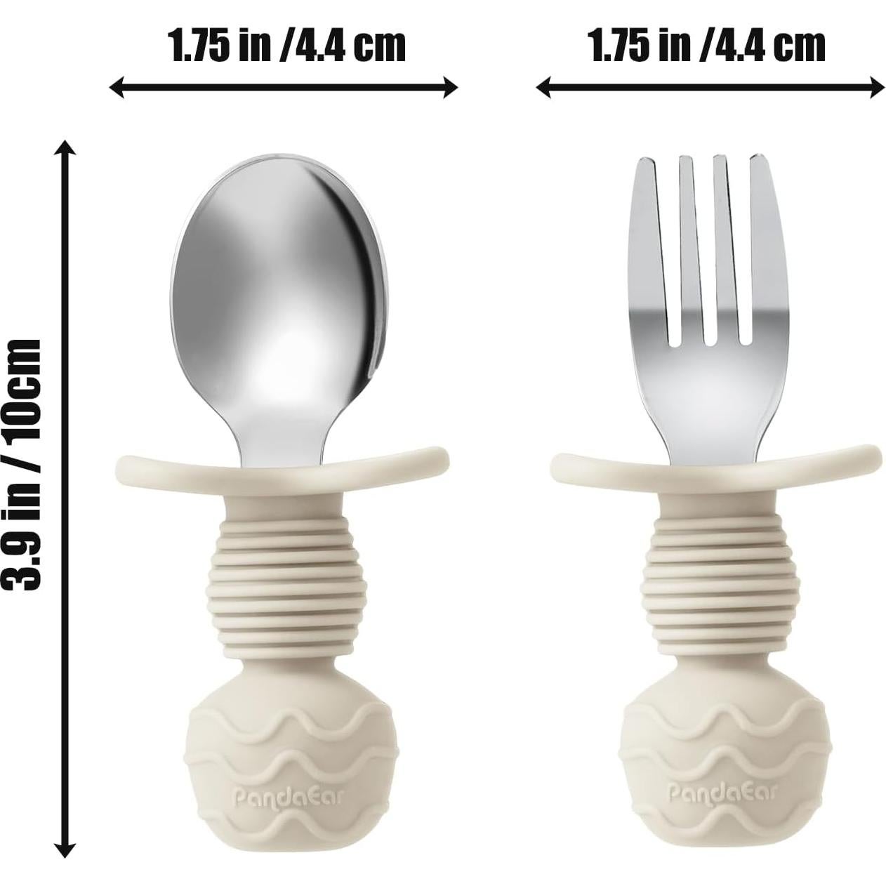 Set de Alimentación PandaEar 6 Piezas Acero Inoxidable Bebés