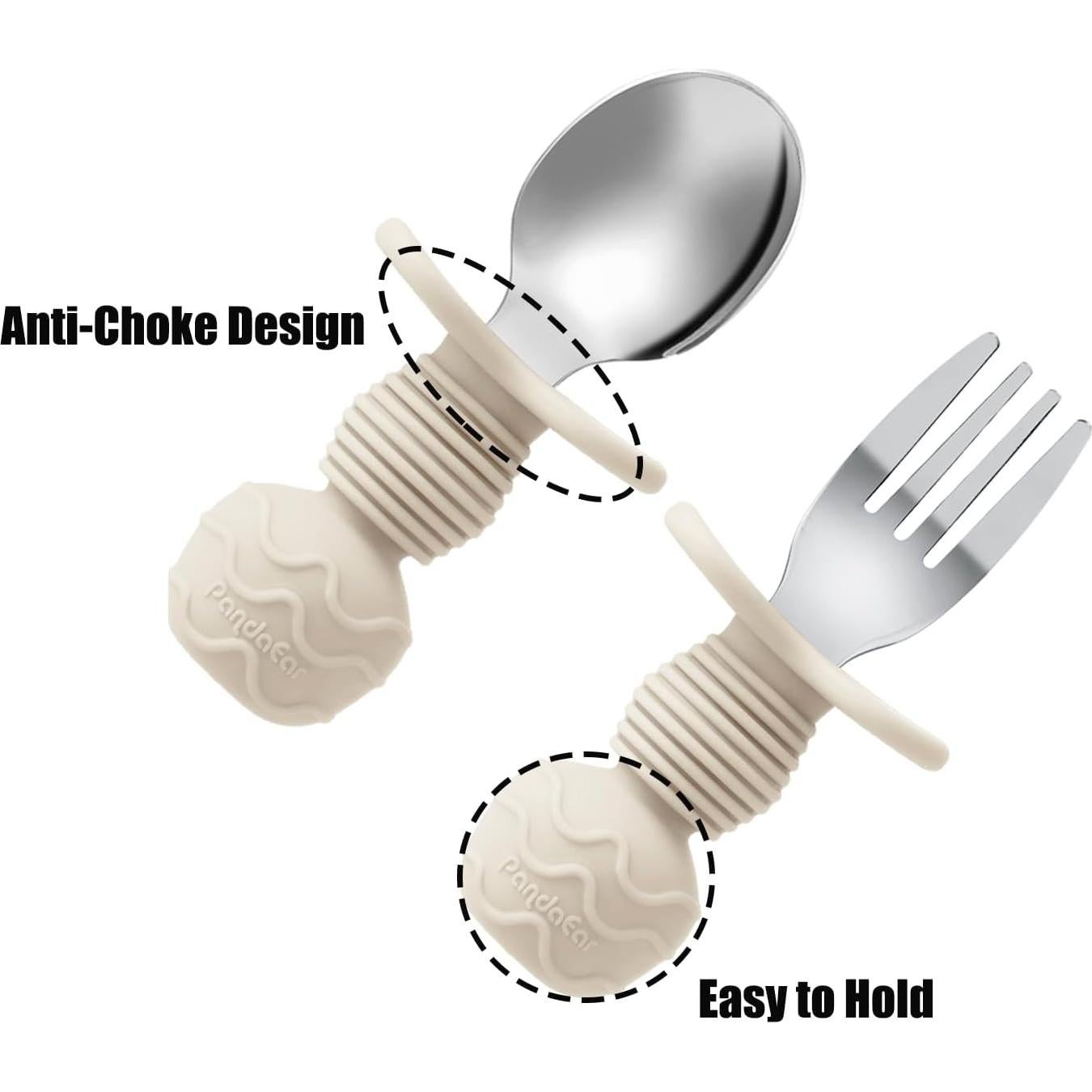 Set de Alimentación PandaEar 6 Piezas Acero Inoxidable Bebés