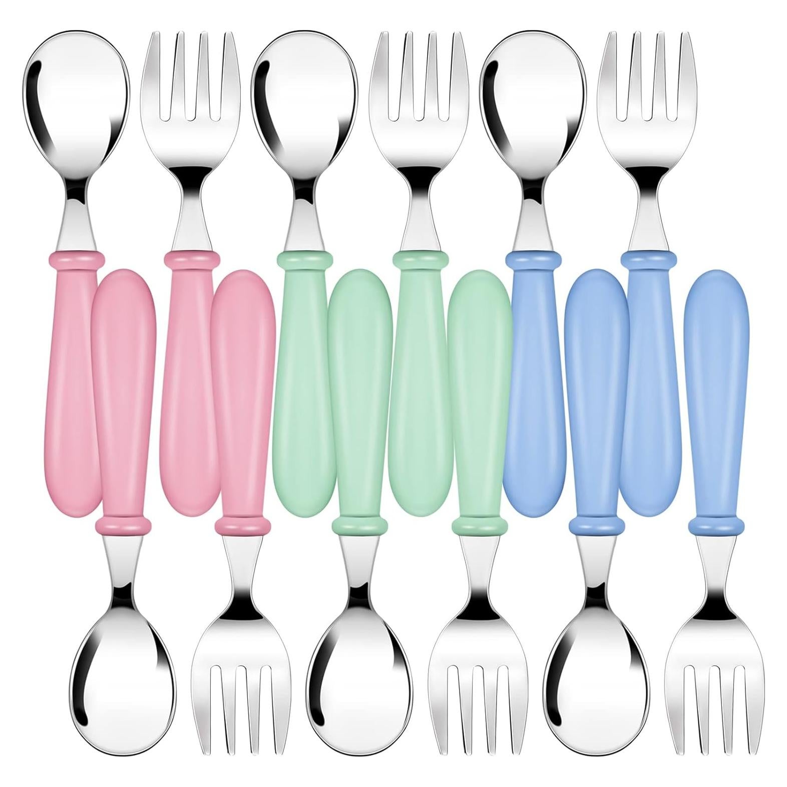 Juego de Cubiertos para Niños Honeydak 12 Piezas Acero Inoxidable