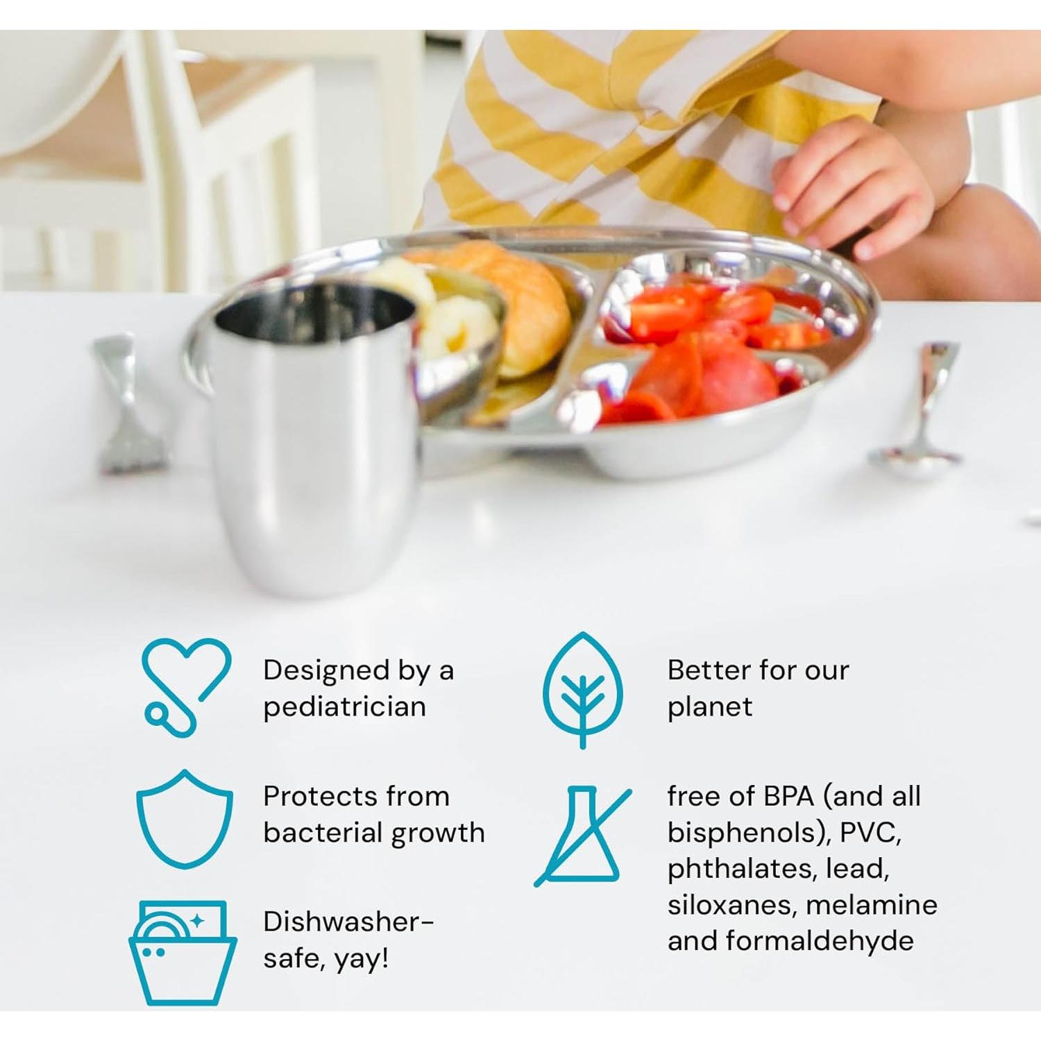 Juego de Cubiertos para Niños Ahimsa - Acero Inoxidable 2 Piezas