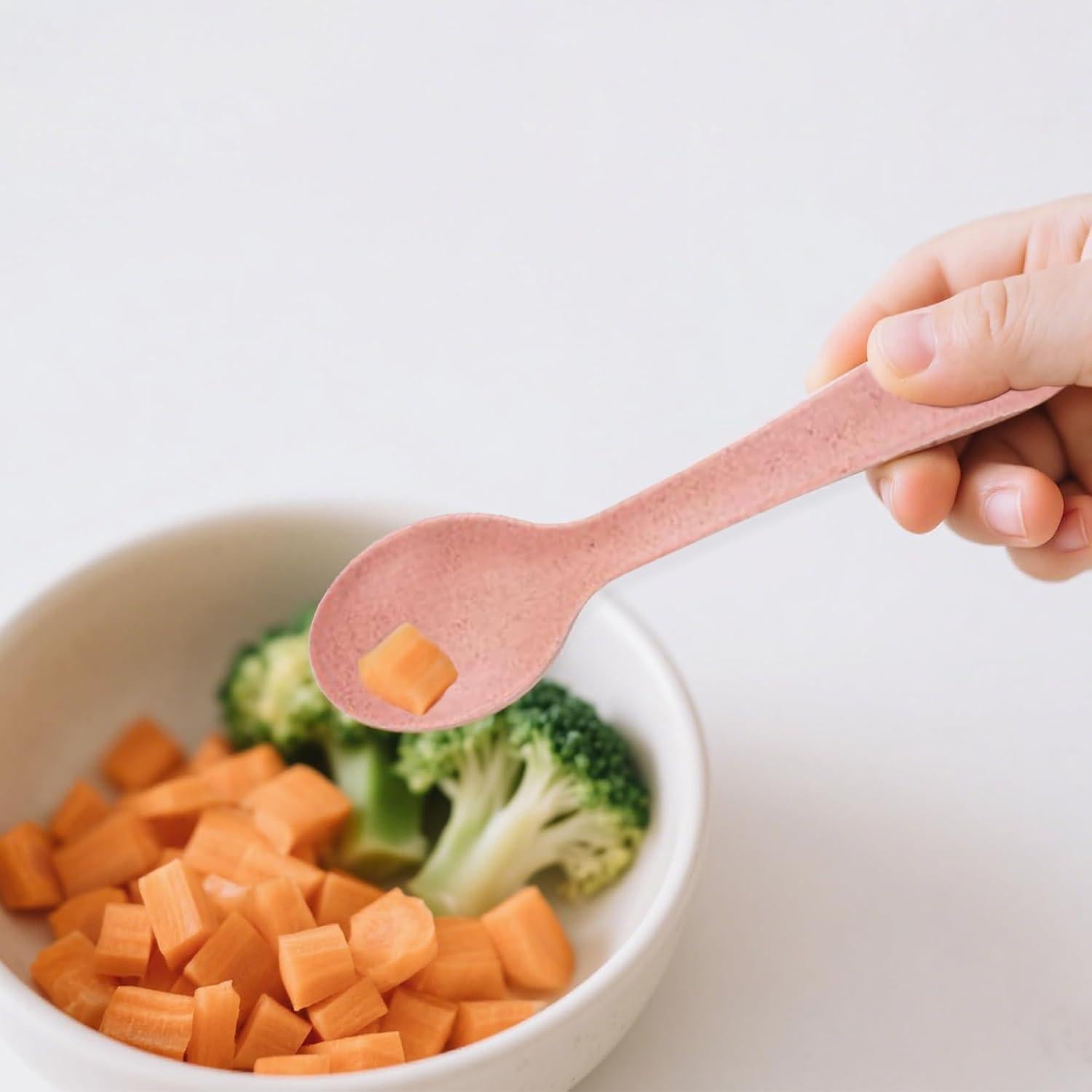 Juego de Cubiertos para Bebés Boieo - 6 Piezas de Paja de Trigo