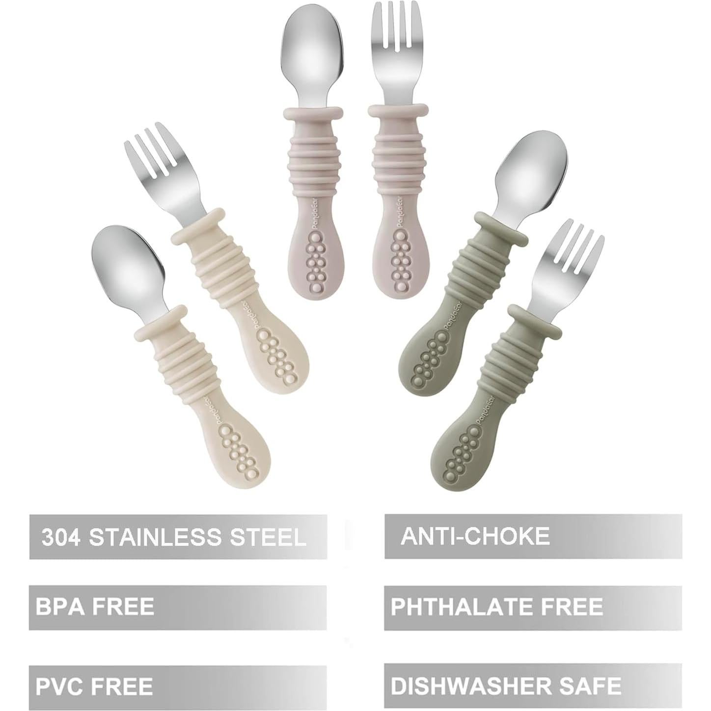 Juego de Utensilios para Niños PandaEar - Acero Inoxidable 6 Piezas