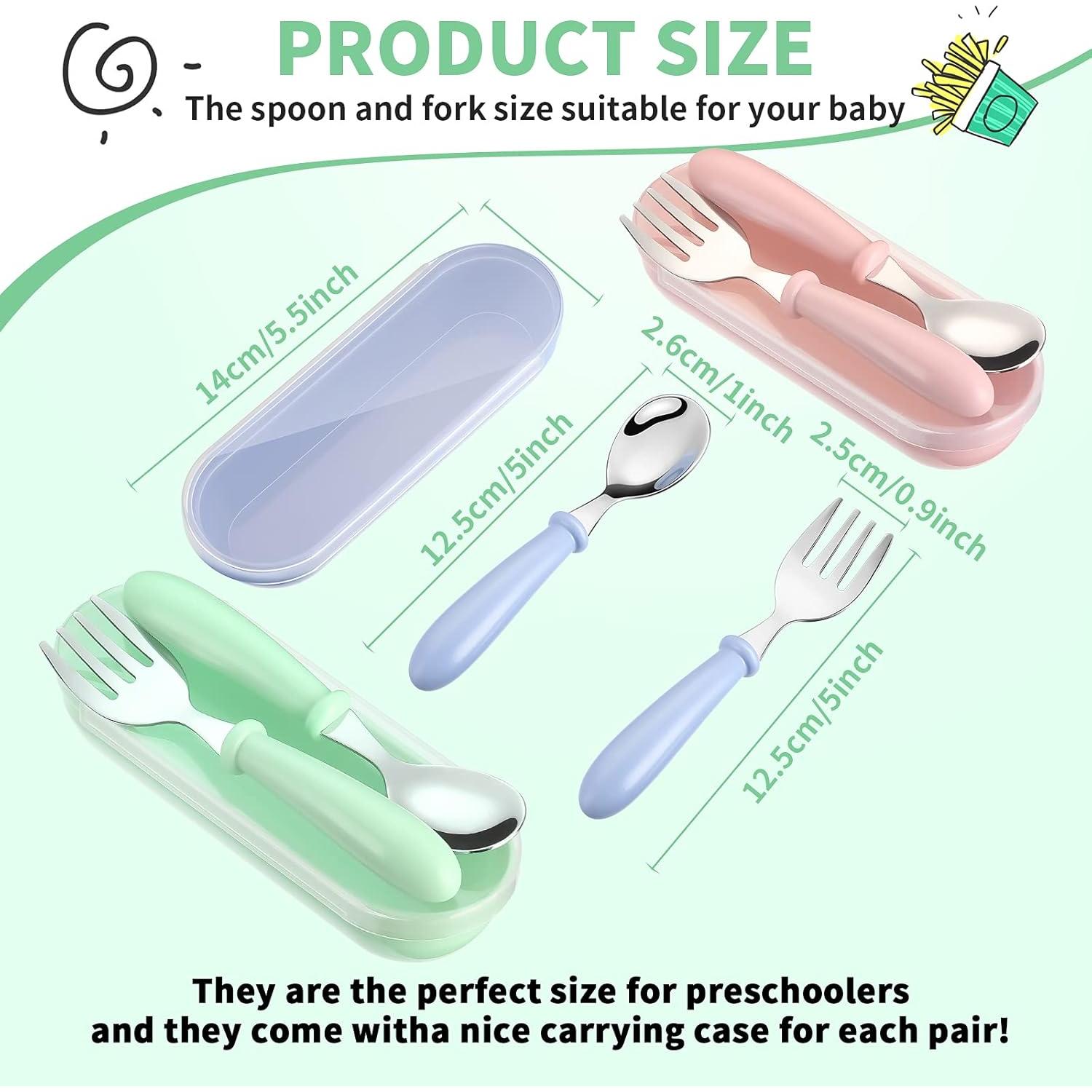 Juego de Cubiertos Infantiles Patelai 9 Piezas Acero Inoxidable