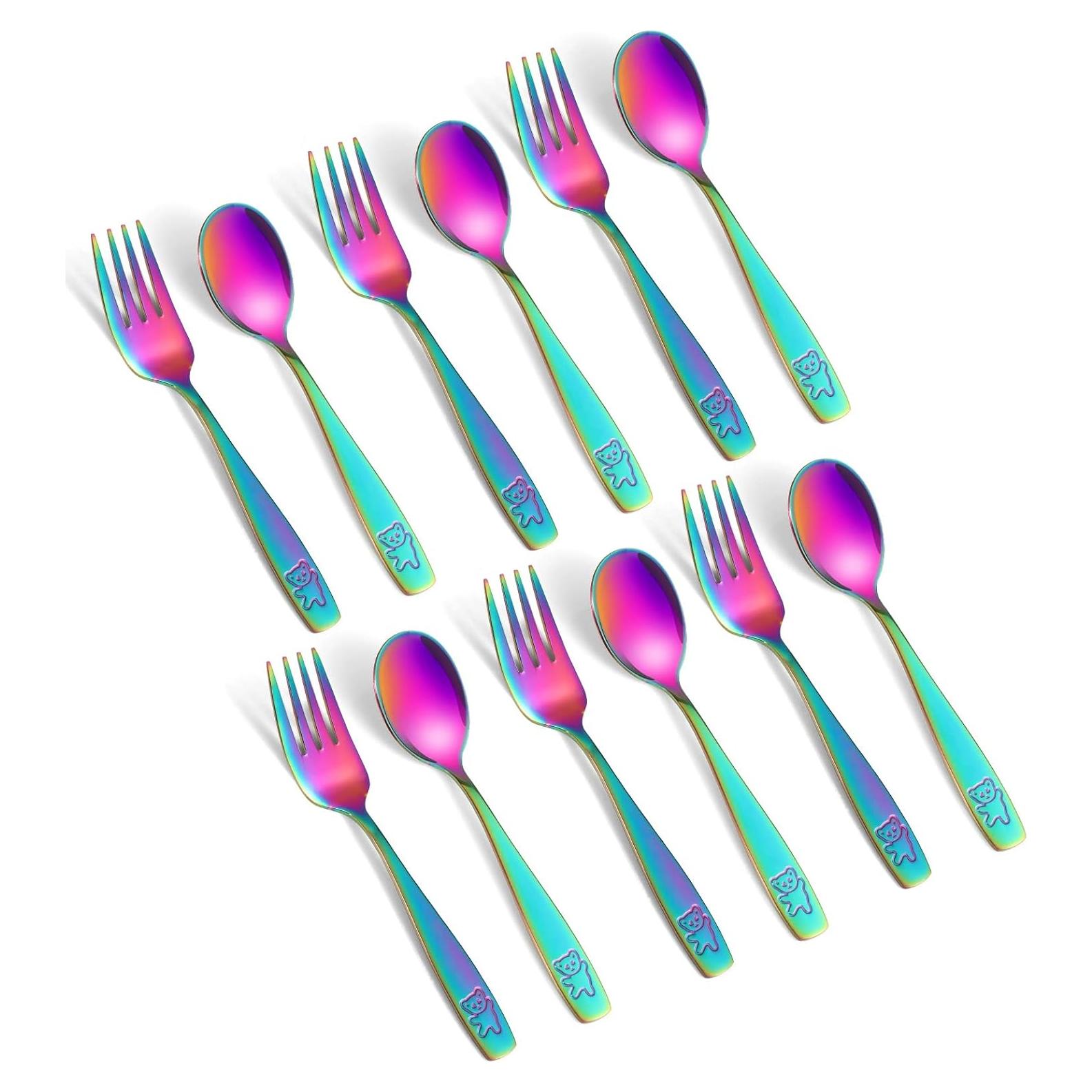 Juego de Cubiertos para Niños Pimoys 12 Piezas Acero Inoxidable