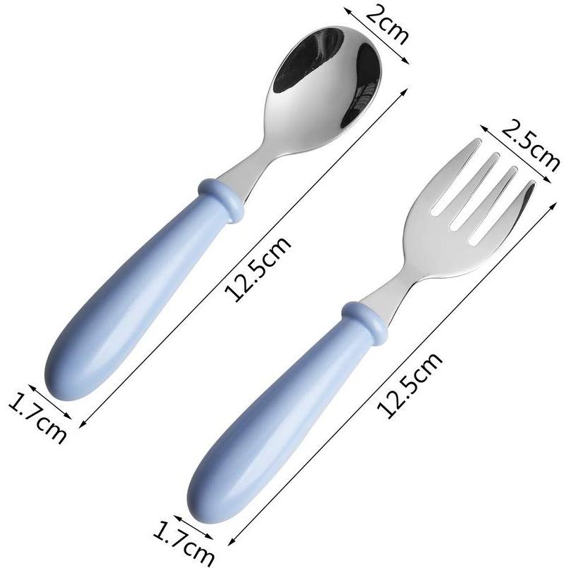 Set de Utensilios para Niños 4 Pcs Acero Inoxidable Pengxiaomei