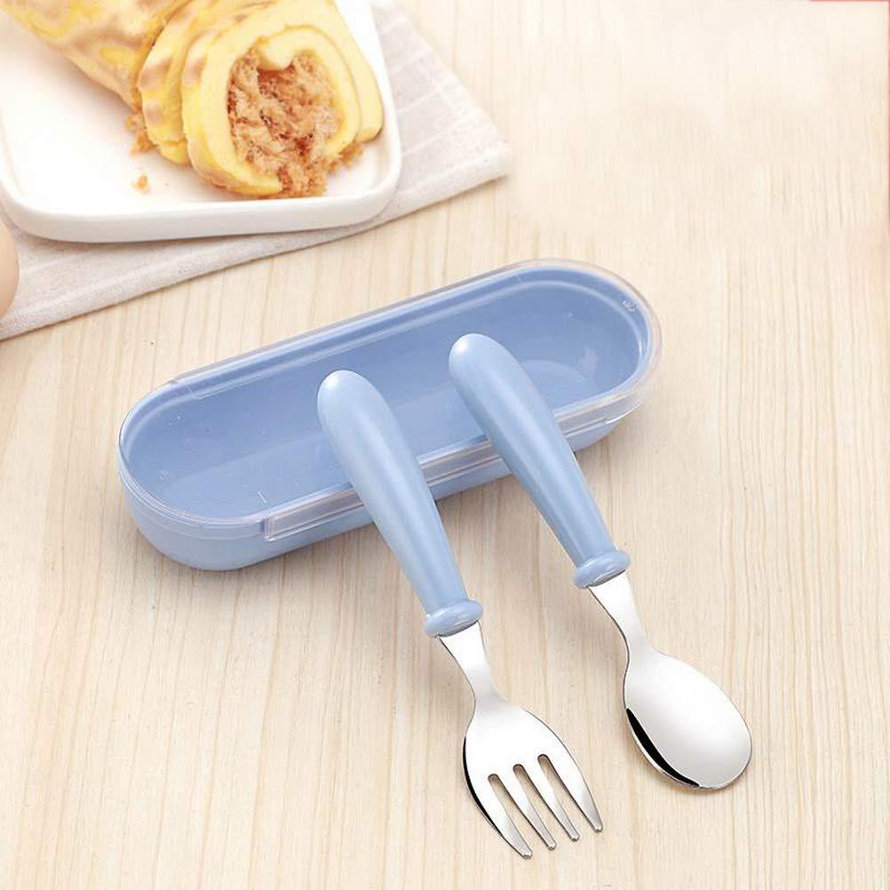 Set de Utensilios para Niños 4 Pcs Acero Inoxidable Pengxiaomei