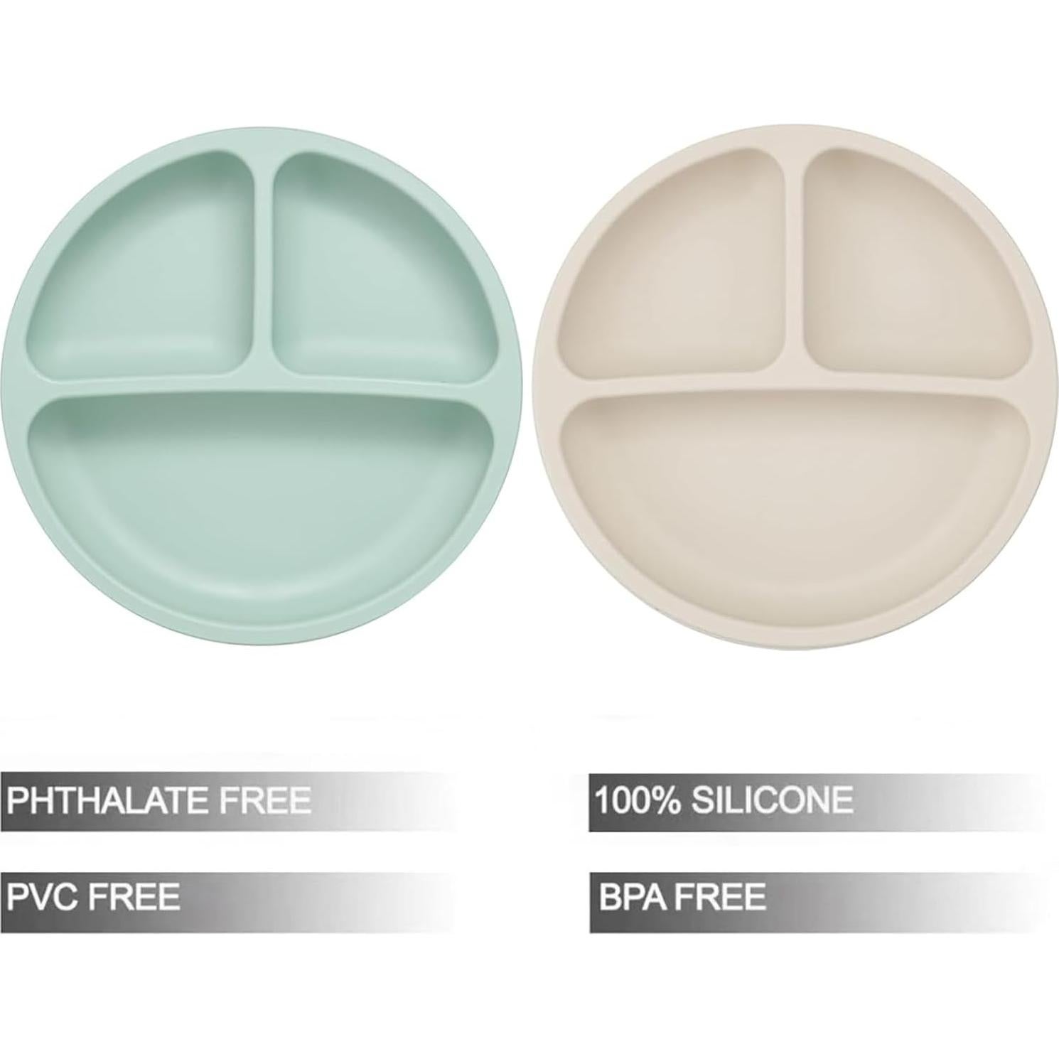 Set de Alimentación PandaEar para Bebés - 2 Platos y Utensilios