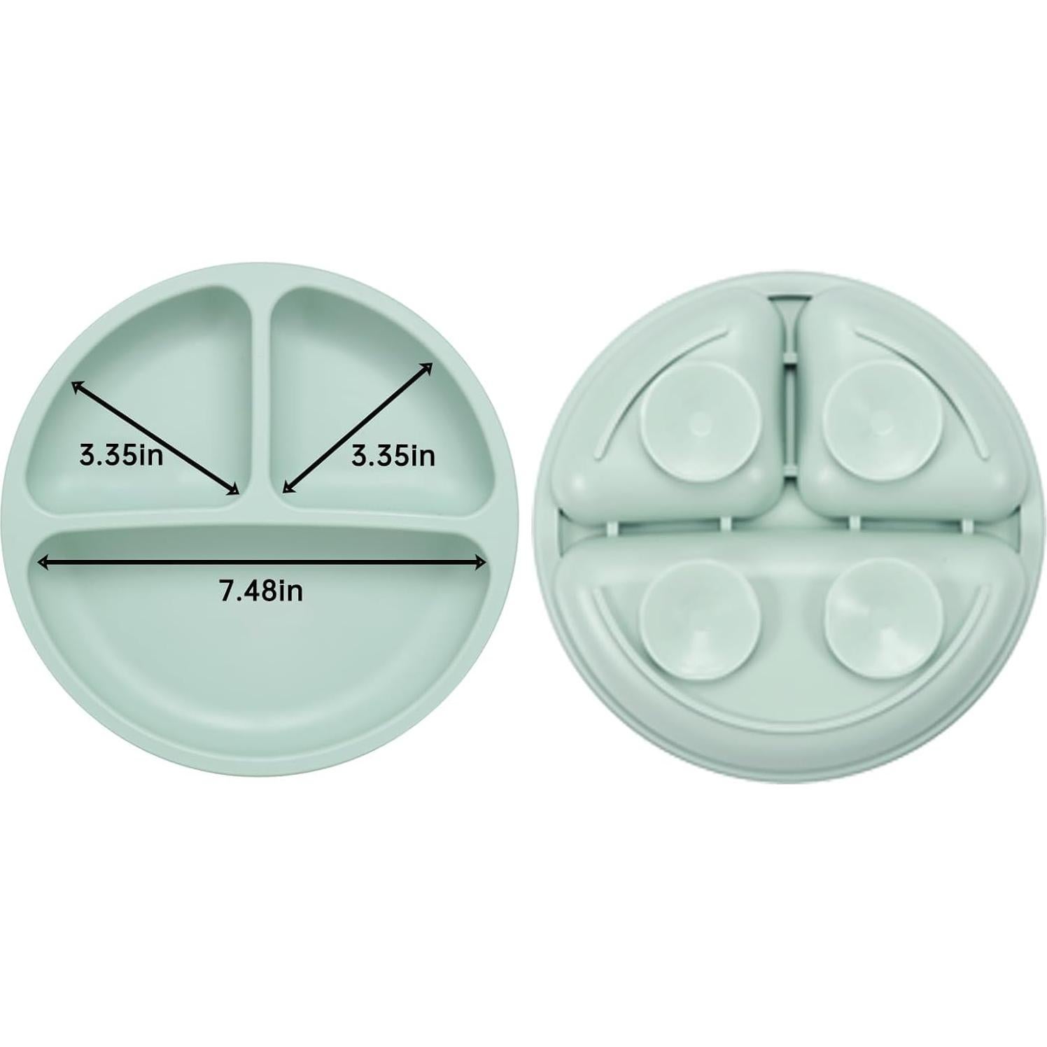 Set de Alimentación PandaEar para Bebés - 2 Platos y Utensilios