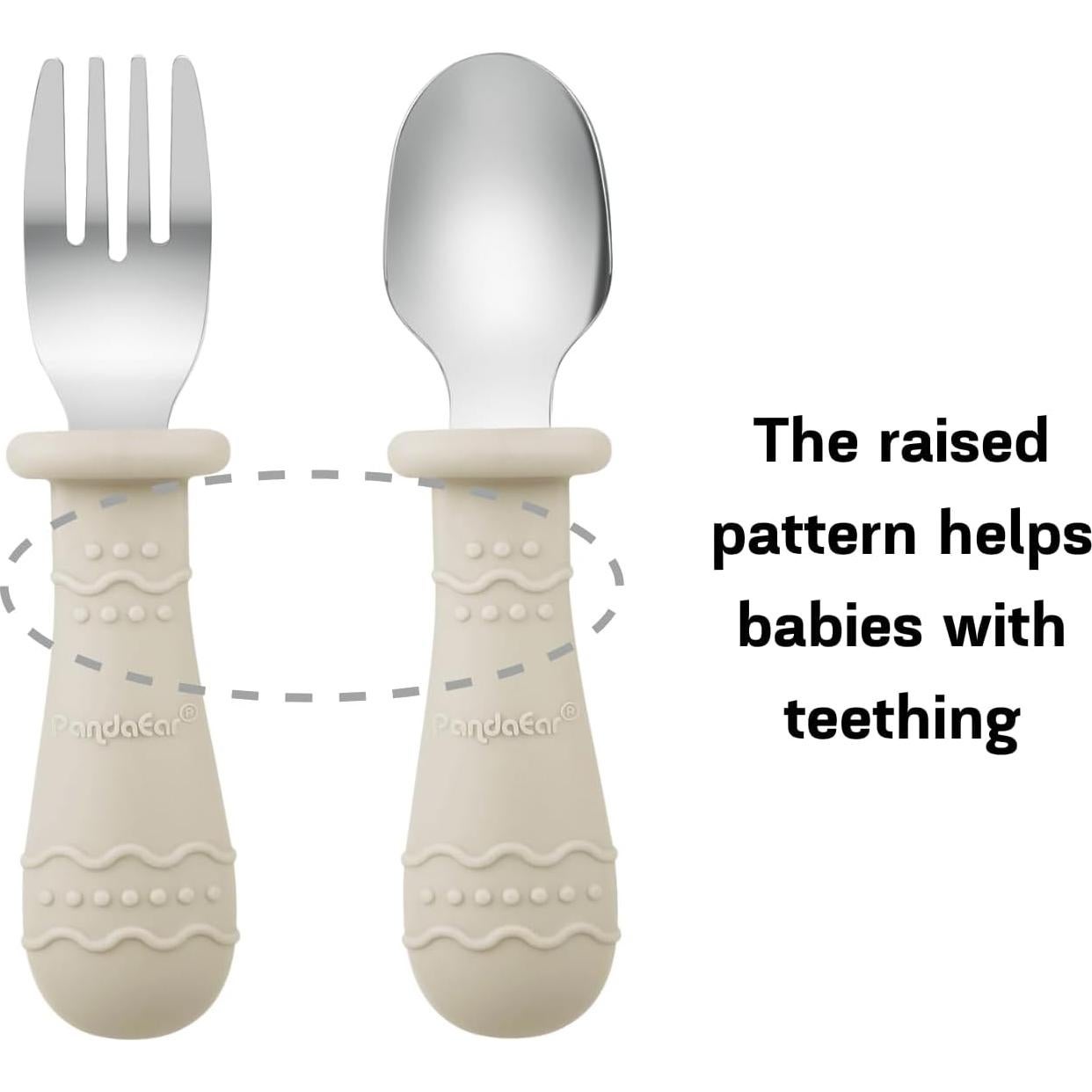 Set de Alimentación PandaEar para Bebés - 2 Platos y Utensilios