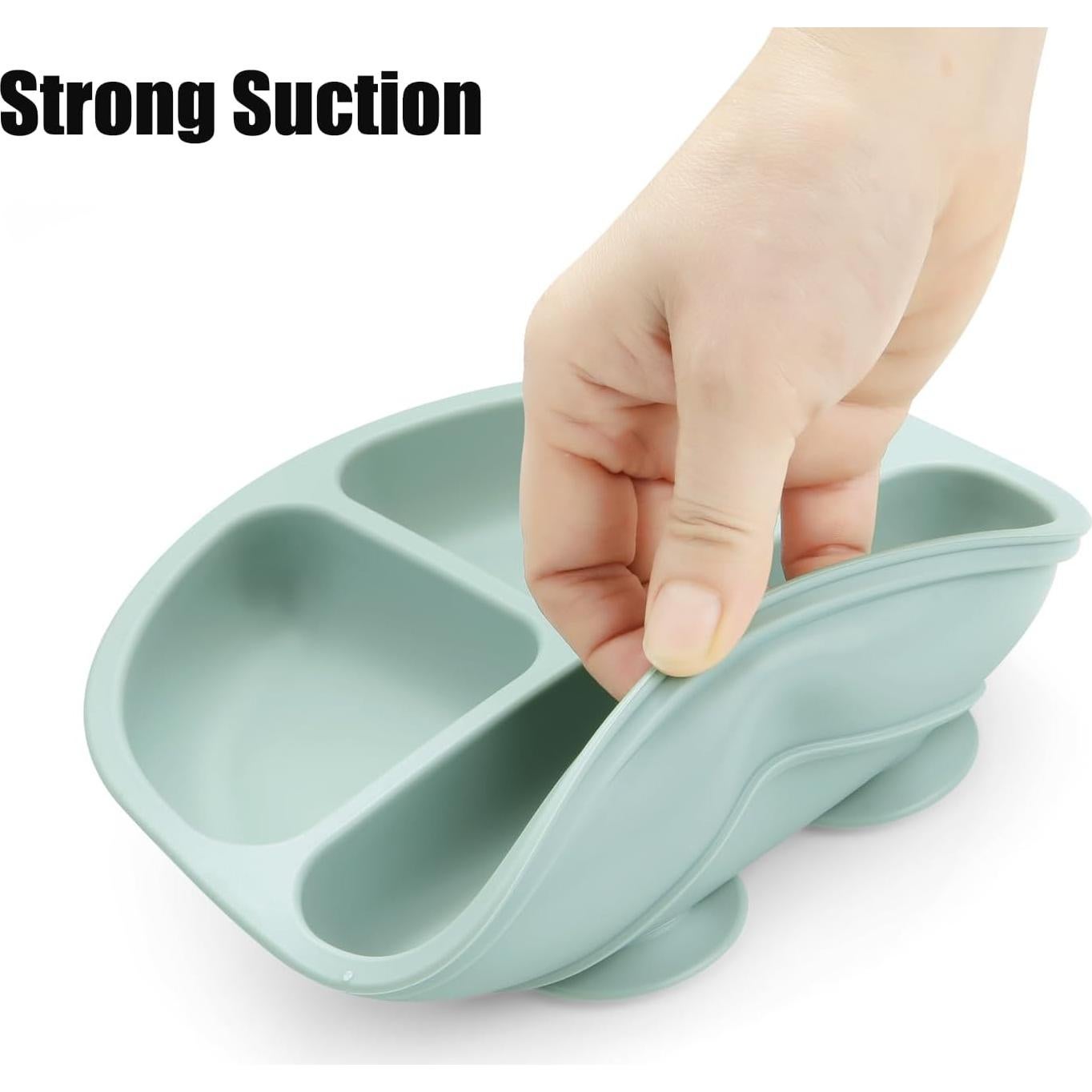 Set de Alimentación PandaEar para Bebés - 2 Platos y Utensilios