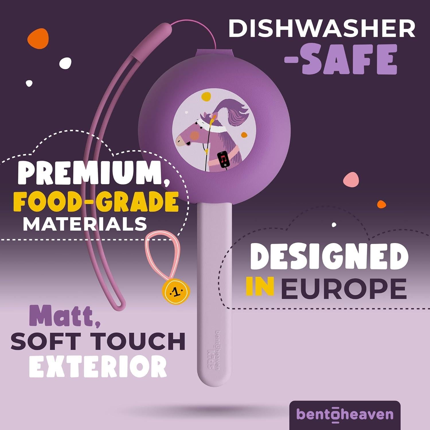 Utensilios de Viaje para Niños Bentoheaven - Acero Inoxidable y Estuche