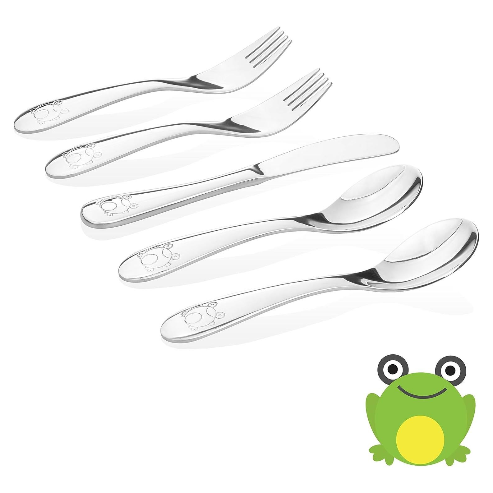 Juego de Utensilios de Acero Inoxidable Kiddobloom 5 Piezas