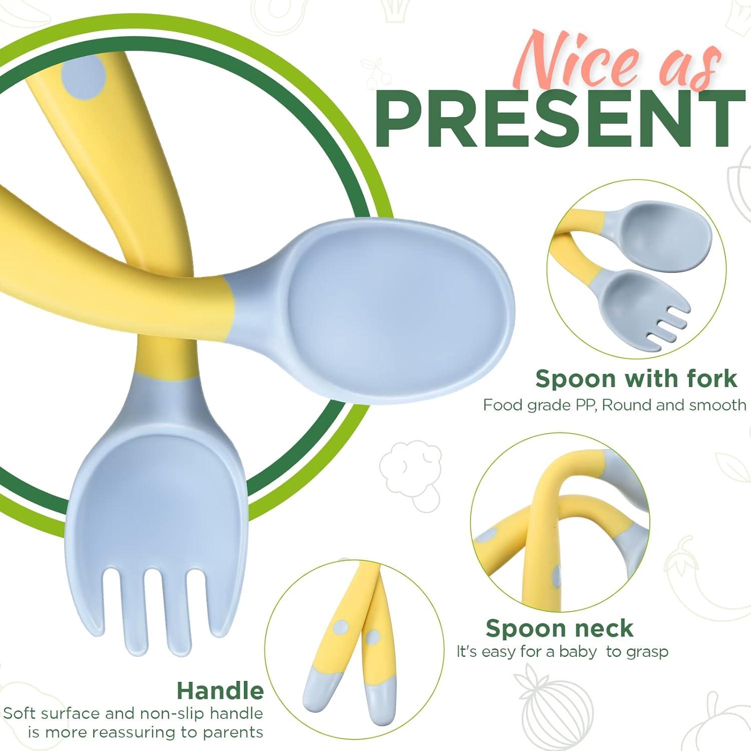 Juego de Utensilios de Silicona para Niños CHENGU - 3 Piezas