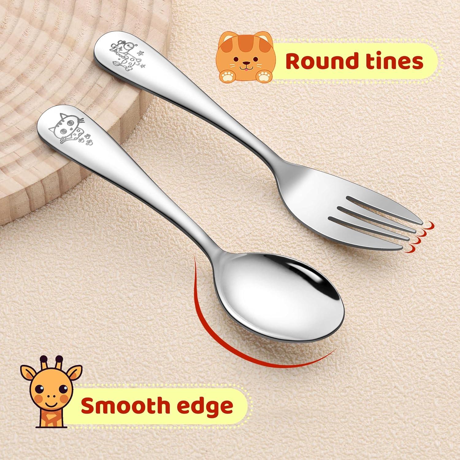 Set de Cubiertos para Niños LIANYU 10 Piezas Acero Inoxidable